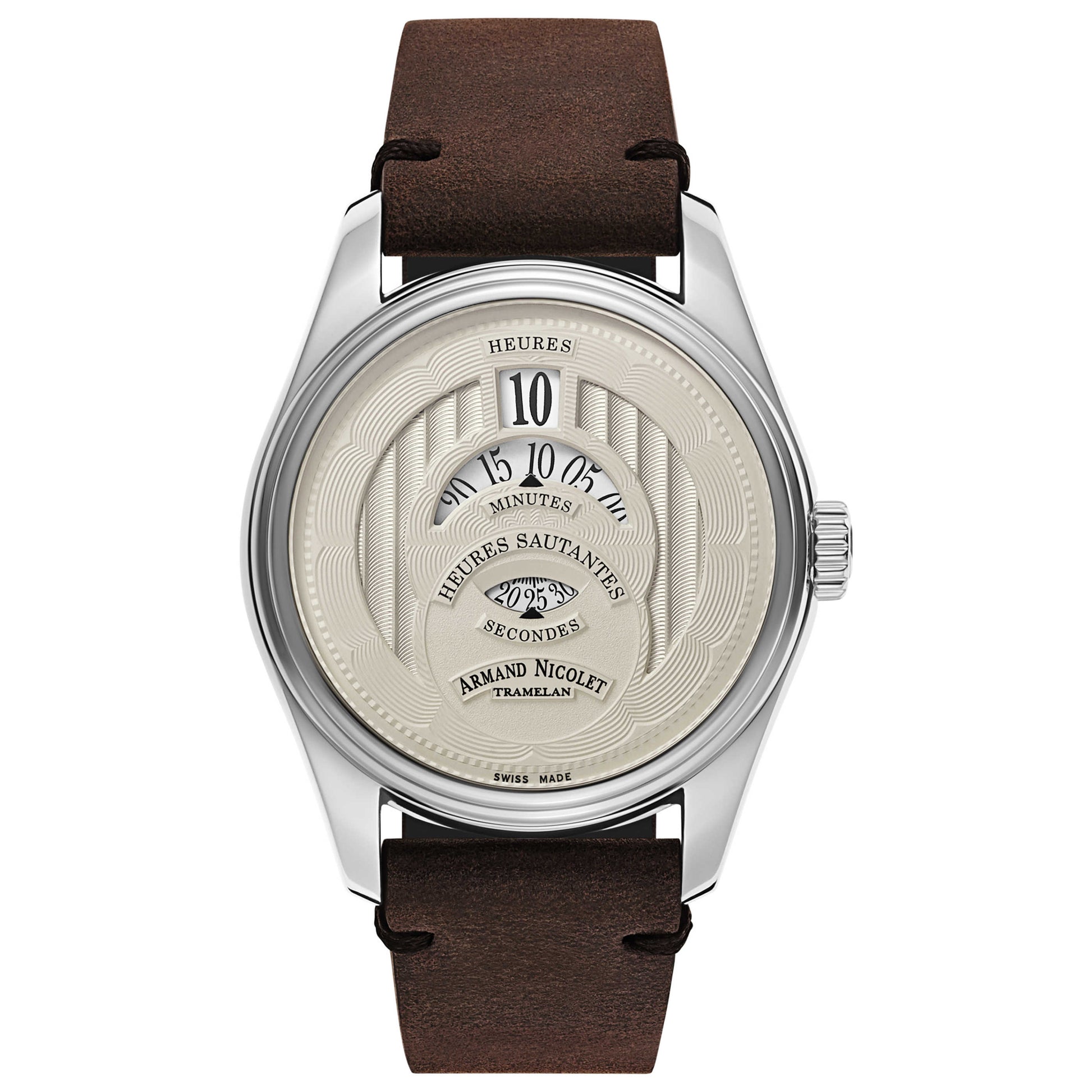 Front view of Armand Nicolet HS2 Men's Automatic Watch A136AAA-AG-PK2140TM