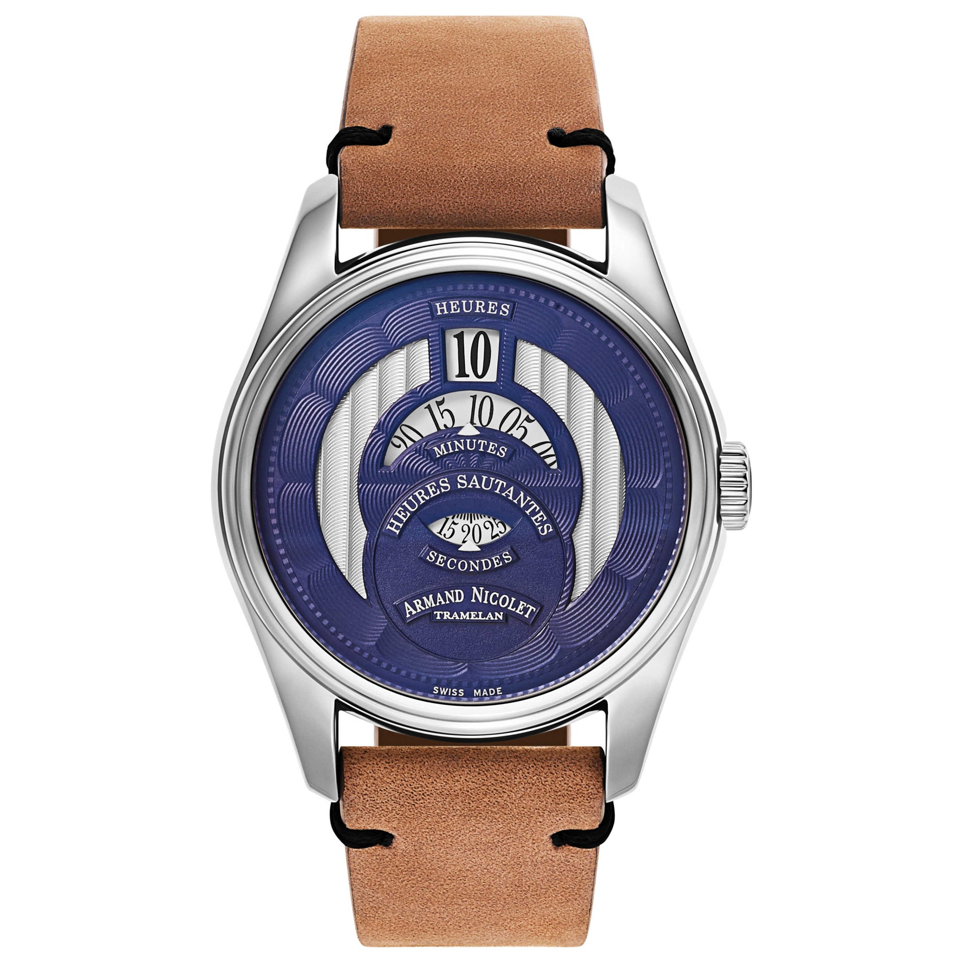 Front view of Armand Nicolet HS2 Men's Automatic Watch A136AAA-BU-PK2140CA