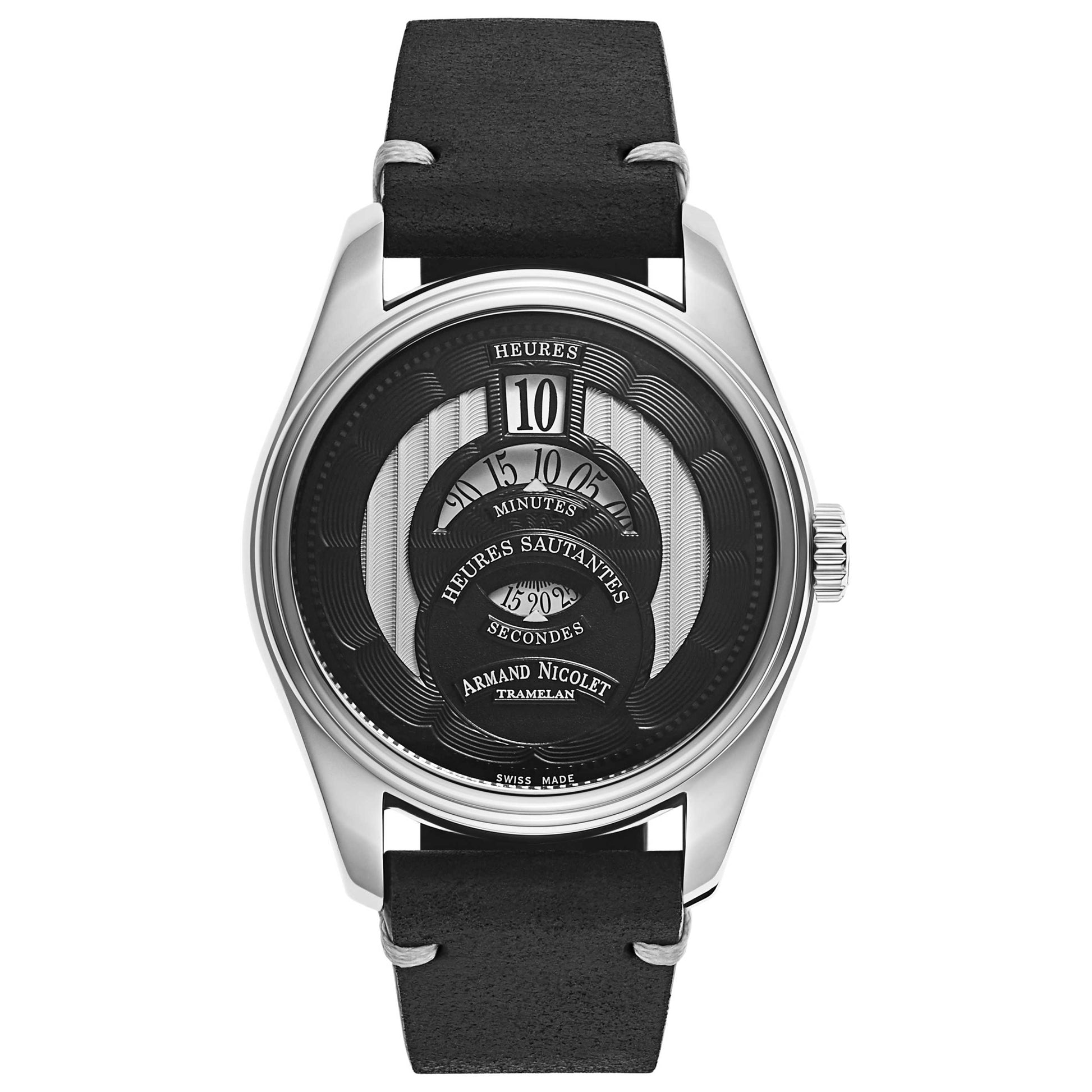 Front view of Armand Nicolet HS2 Men's Automatic Watch A136AAA-NR-PK2140NR