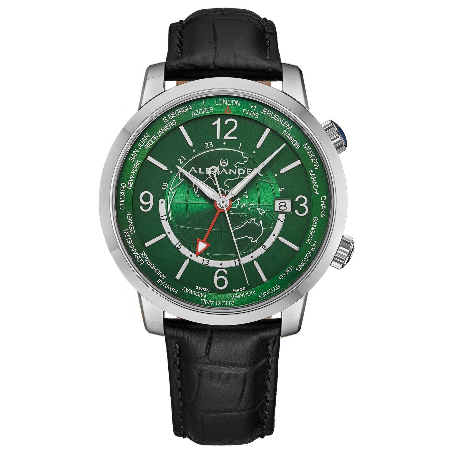 Front view of Alexander Heroic Men's Quartz Watch A171A-04
