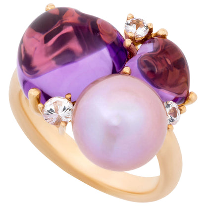 Front view of Mimi Milano Ring Women's Ring A282R3AZ-S53-5