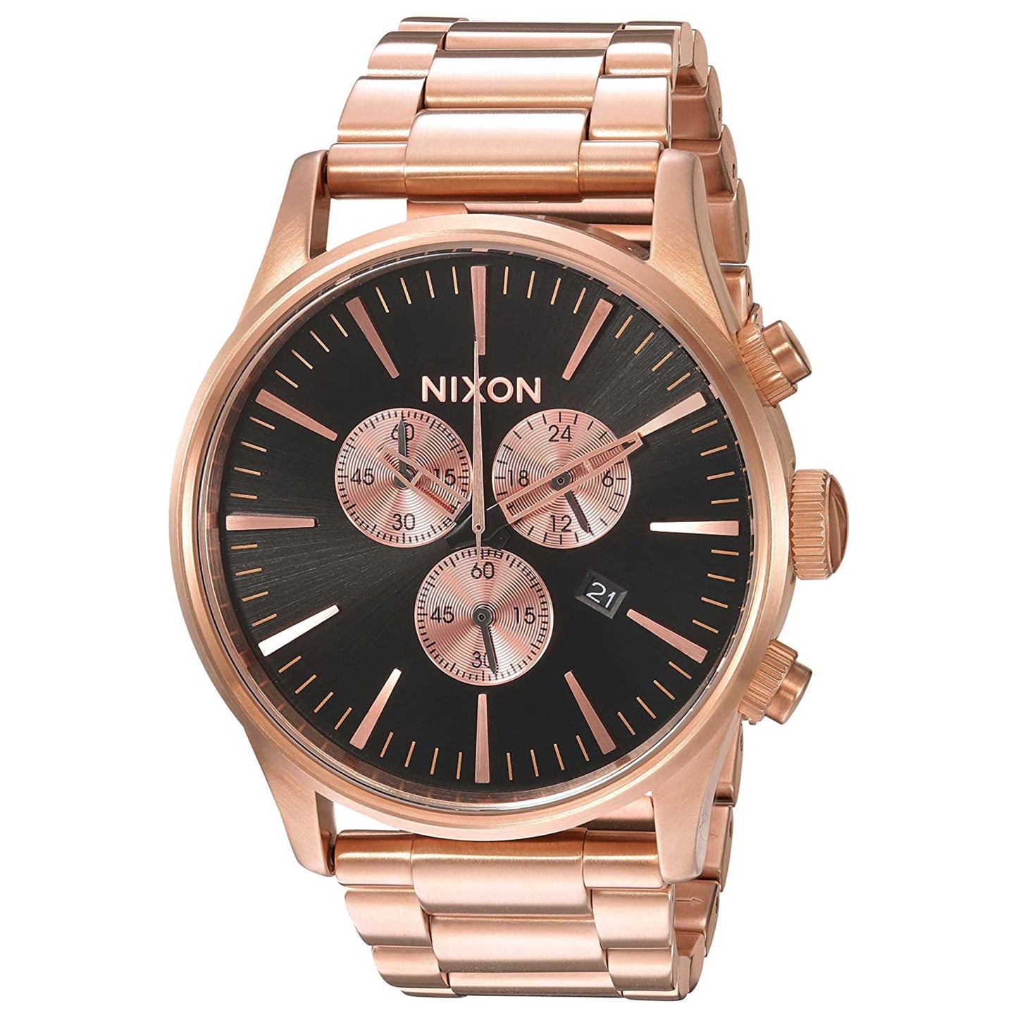 Front view of Nixon The Sentry Men's Japanese Quartz (Battery-Powered) Watch A3861932-00