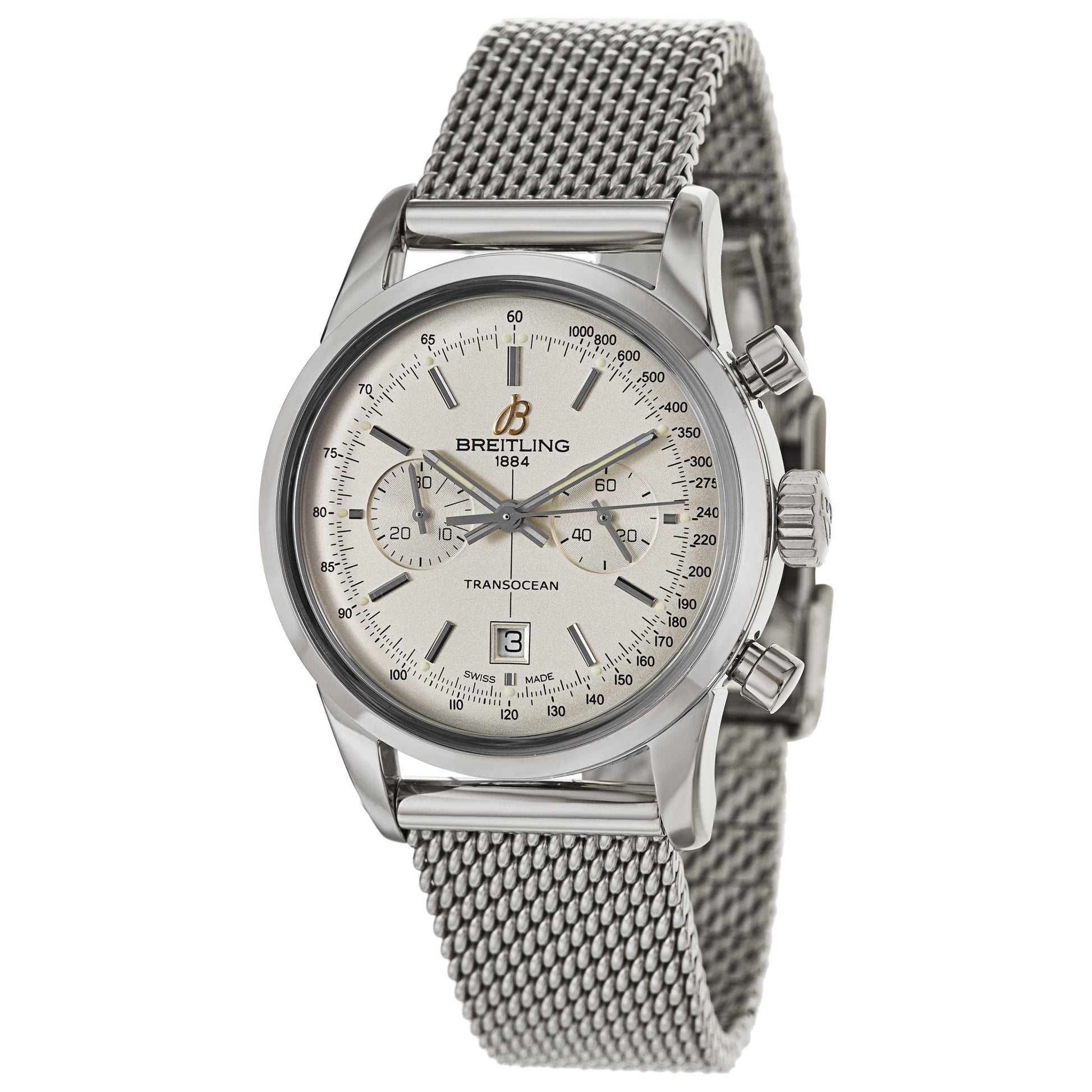 Front view of Breitling Transocean Men's Automatic Watch A4131012-G757-171A
