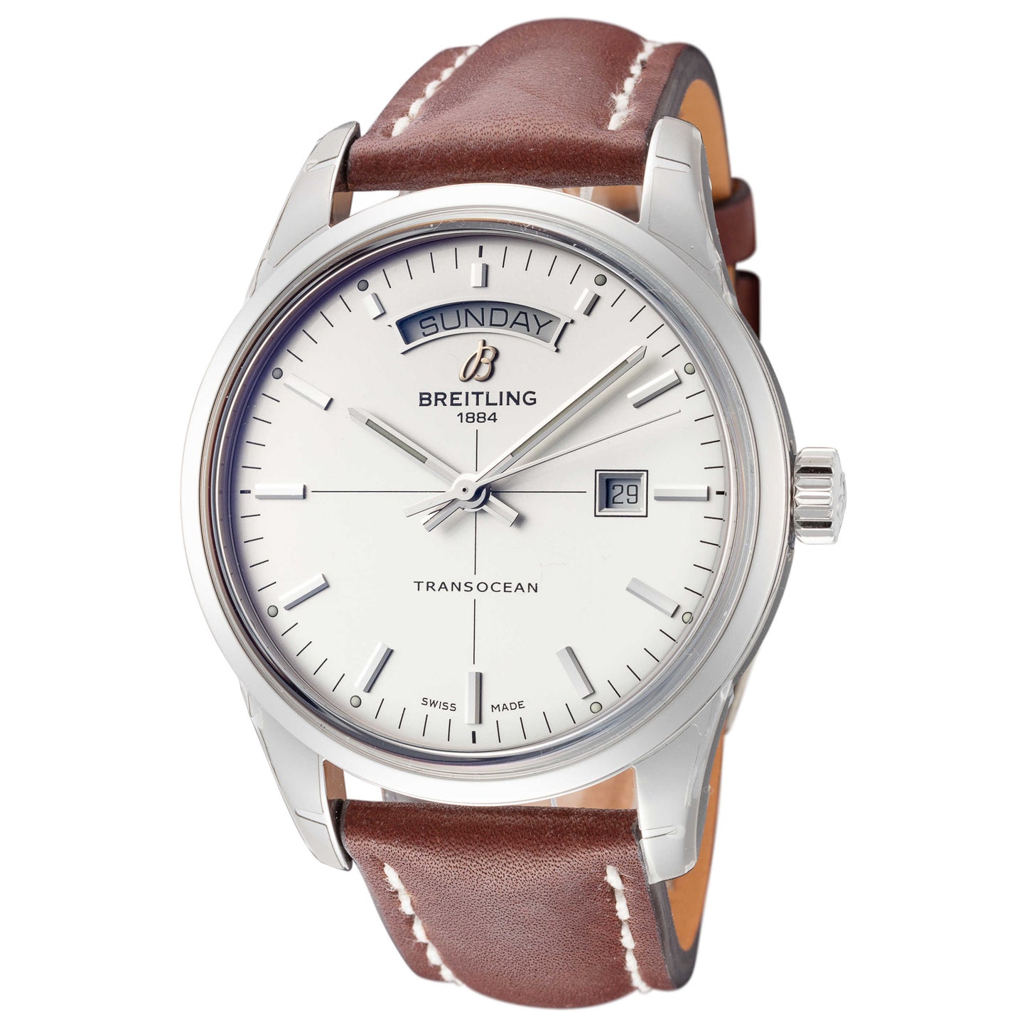 Front view of Breitling Transocean Men's Automatic Watch A4531012-G751-437X