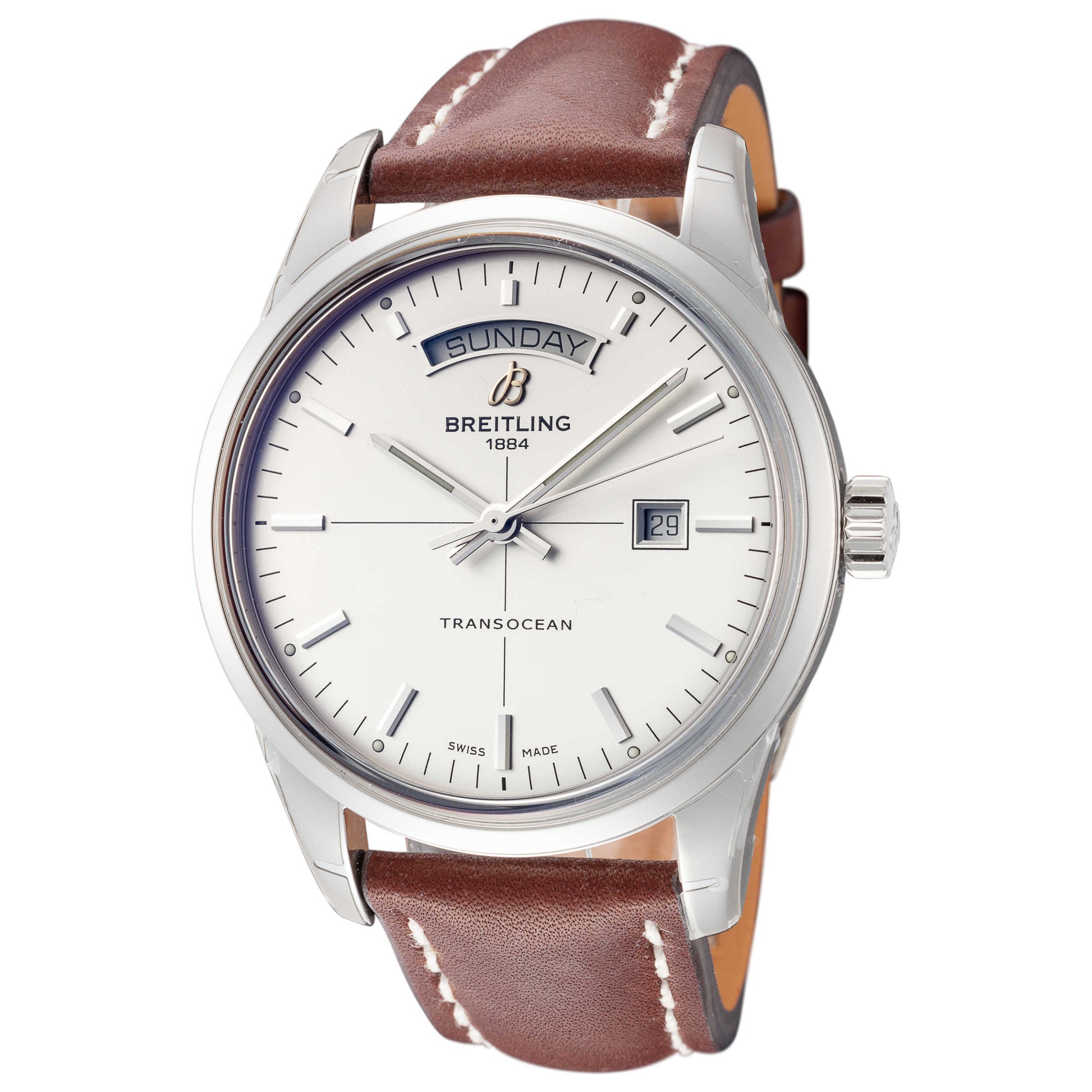 Front view of Breitling Transocean Men's Automatic Watch A4531012-G751-437X