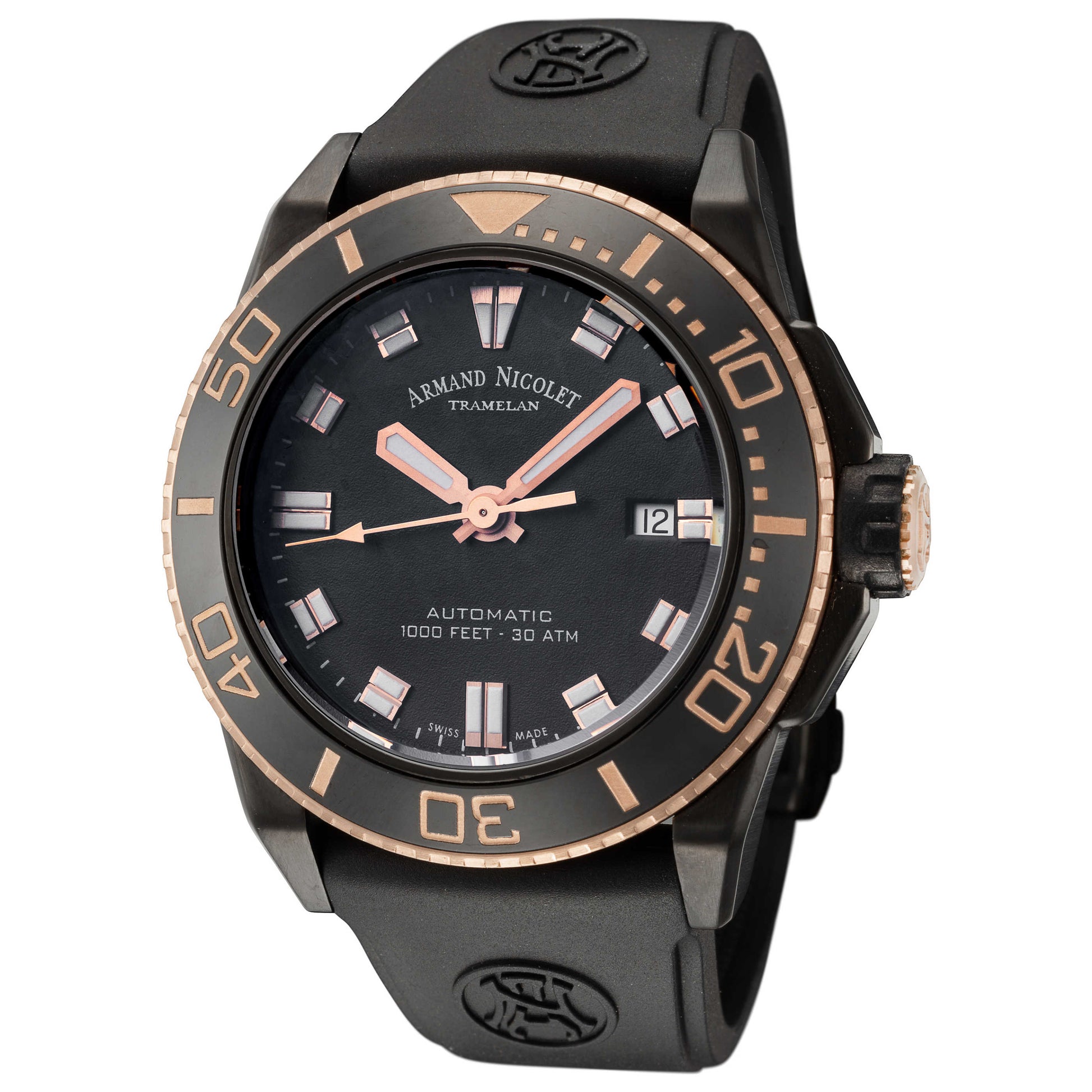 Front view of Armand Nicolet JS9 Men's Automatic Watch A480AQS-NS-GG471