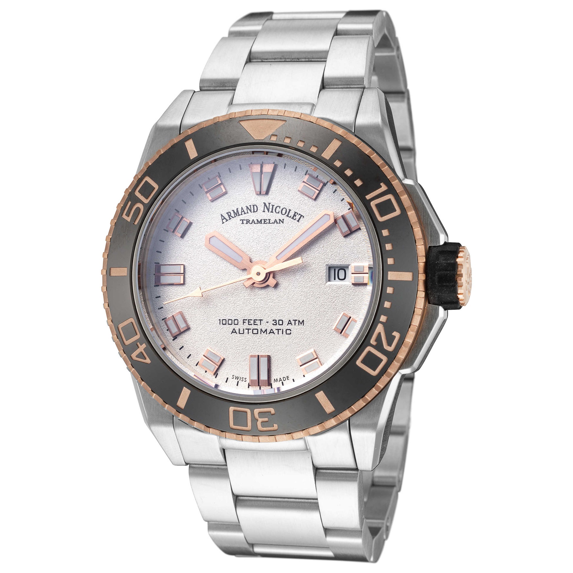 Front view of Armand Nicolet JS9 Men's Automatic Watch A480ASN-AS-MA448