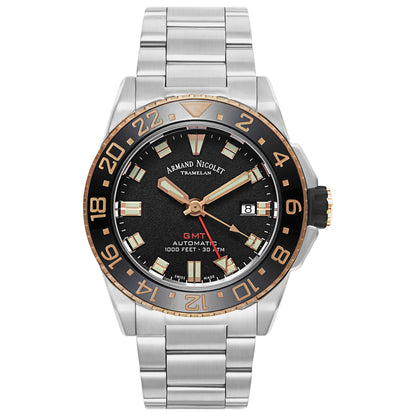 Front view of Armand Nicolet JS9 Men's Automatic Watch A486ASN-NS-MA4480AA