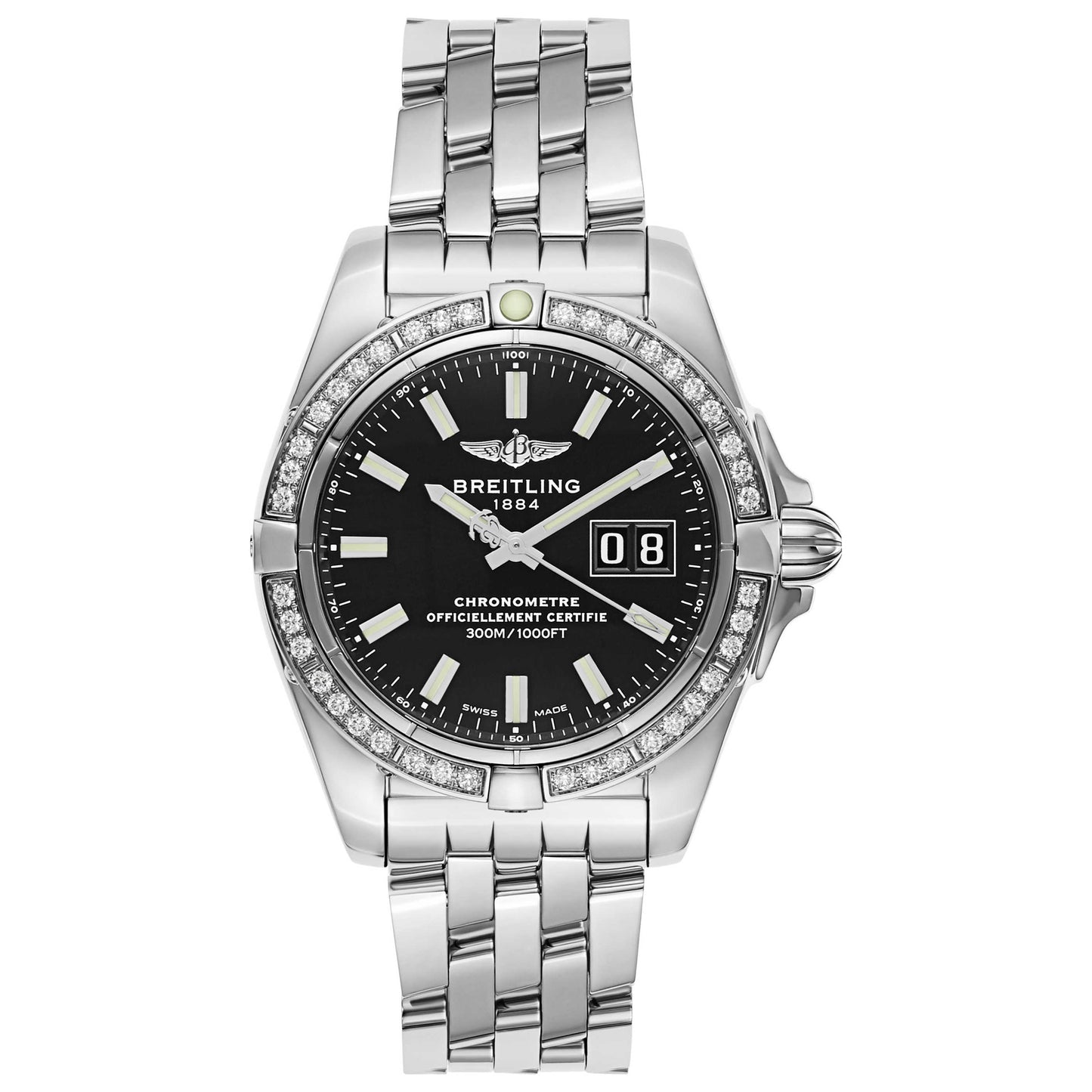 Front view of Breitling Galactic Men's Automatic Watch A49350LA-BE58-366A