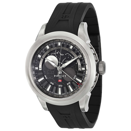 Front view of Perrelet Titanium Men's Automatic Watch A5000-2