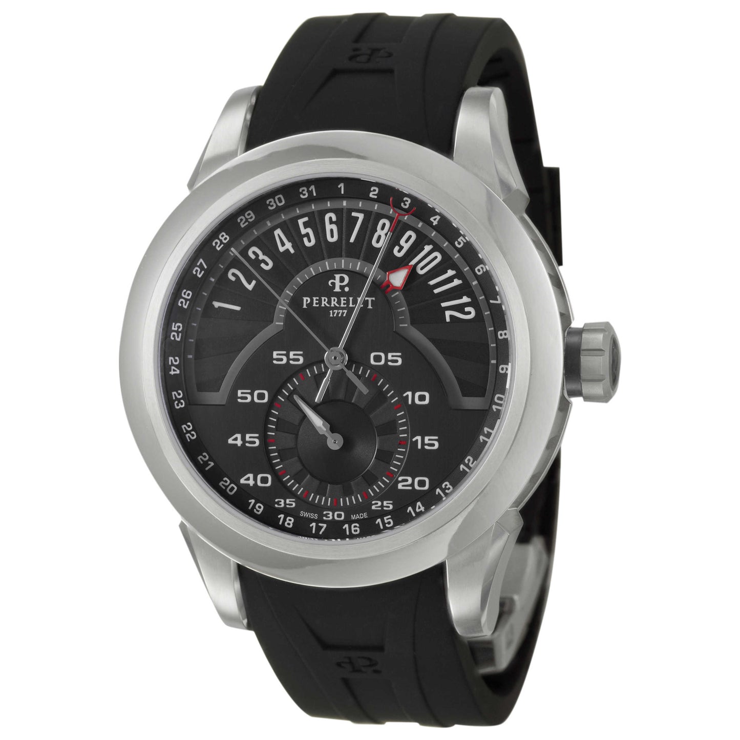 Front view of Perrelet Titanium Men's Automatic Watch A5001-2