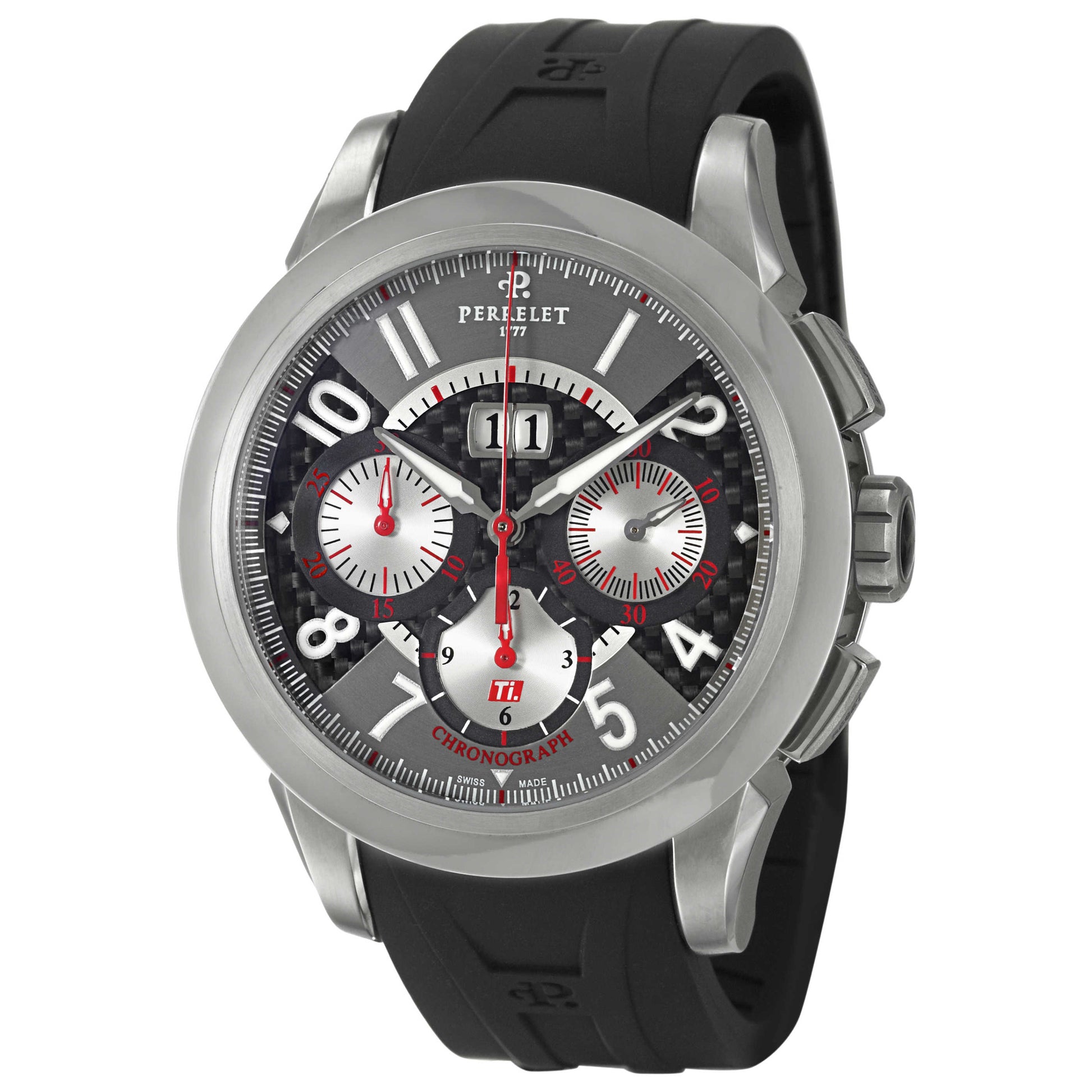 Front view of Perrelet Titanium Men's Automatic Watch A5003-1