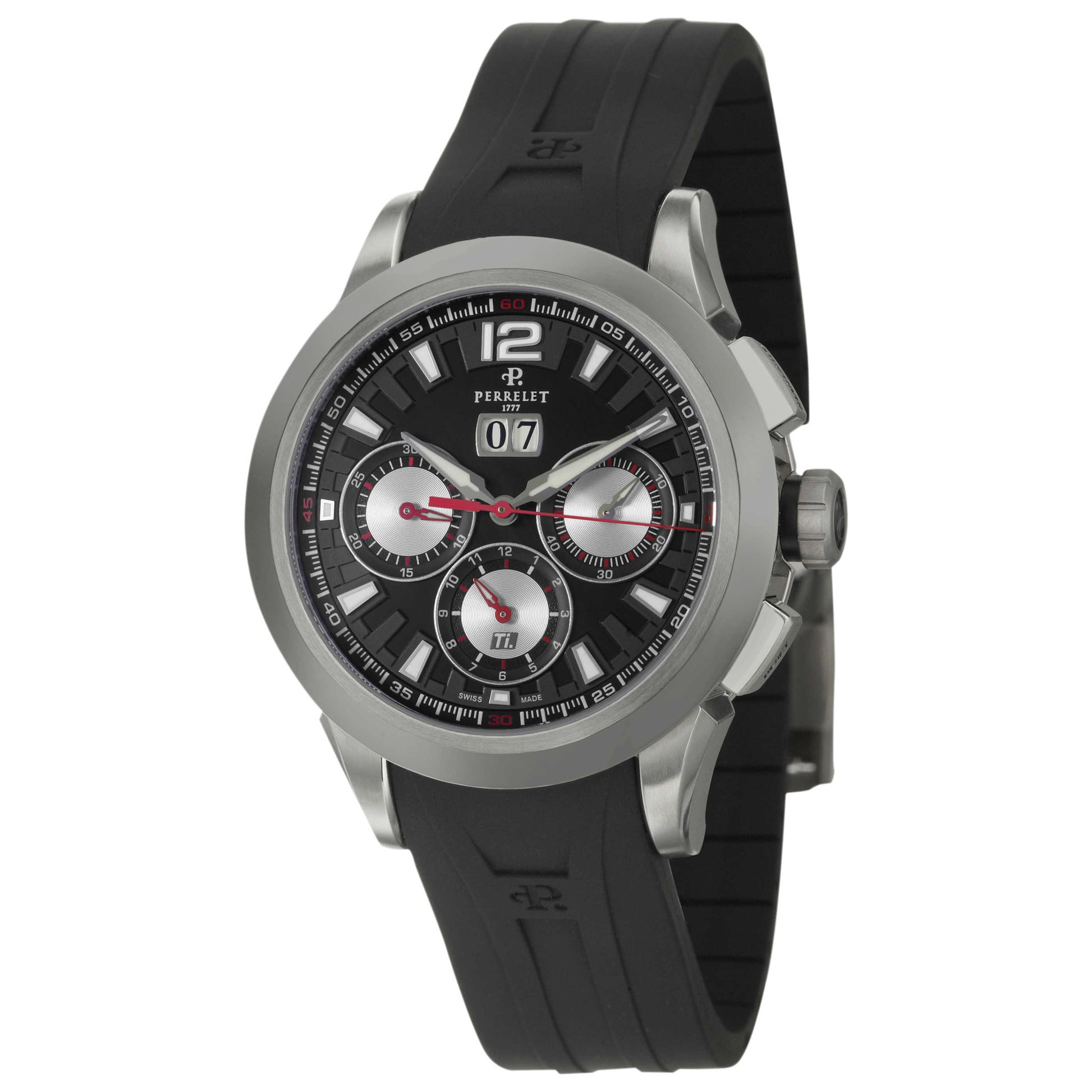 Front view of Perrelet Titanium Men's Automatic Watch A5003-2