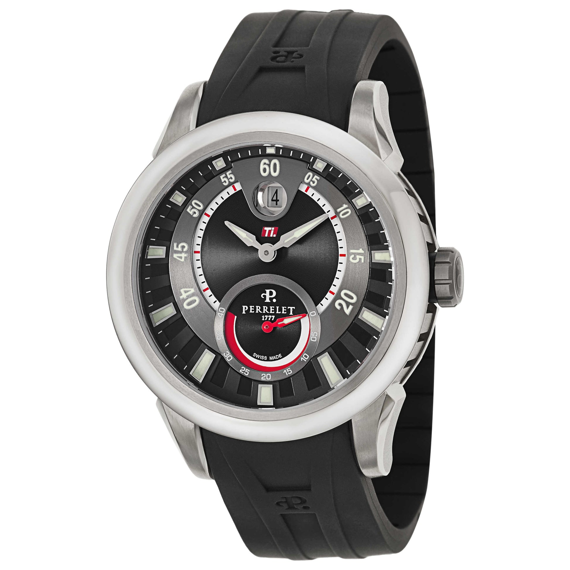 Front view of Perrelet Titanium Men's Automatic Watch A5004-2