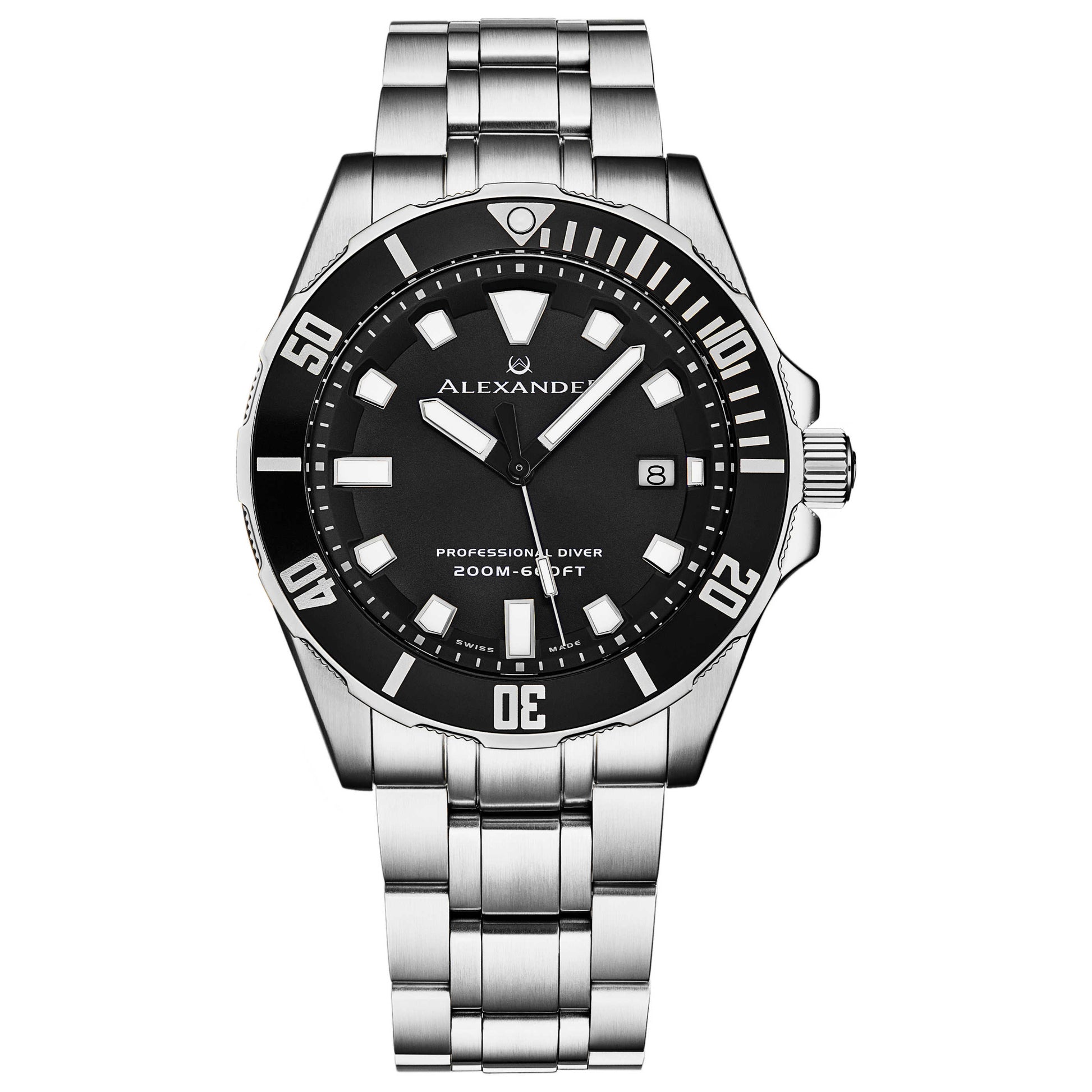 Front view of Alexander Vanquish Men's Quartz Watch A501B-01