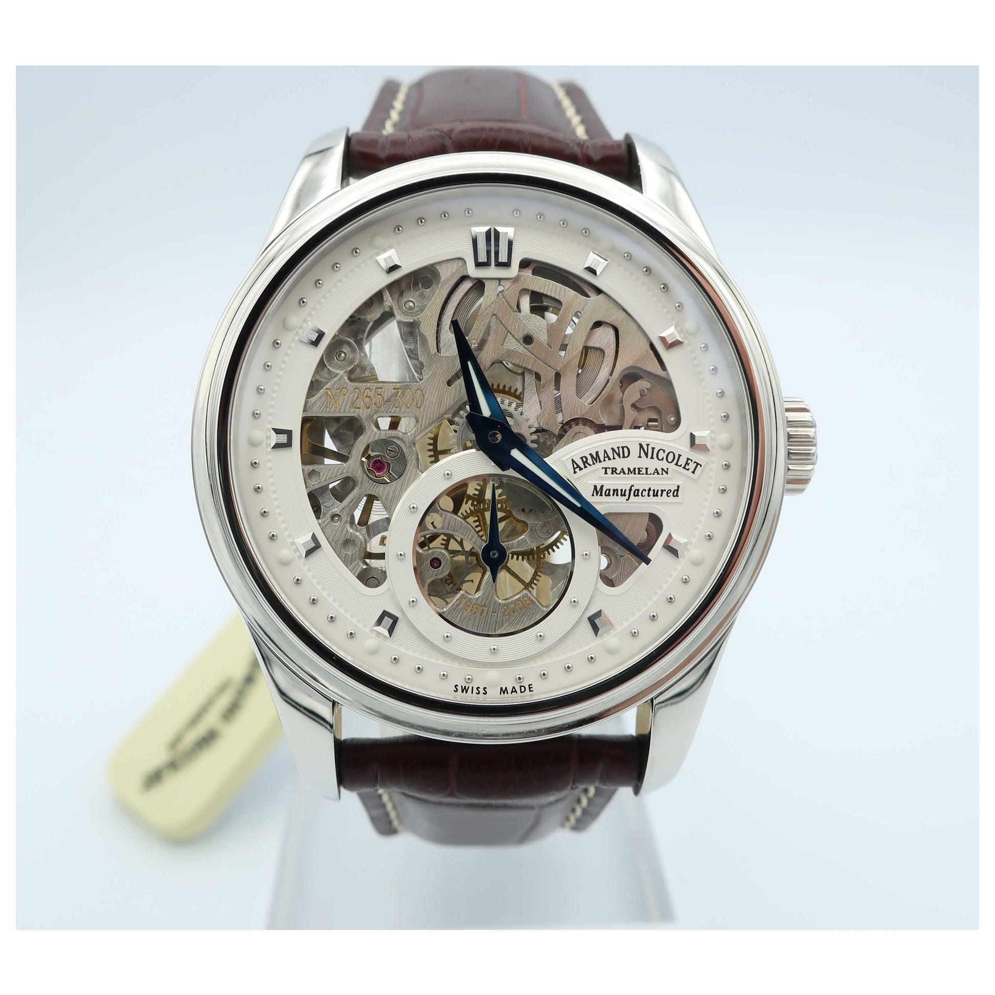 Front view of Armand Nicolet LR8 Men's Manual-Wind Watch A622AAA-AGP713MR2-SD