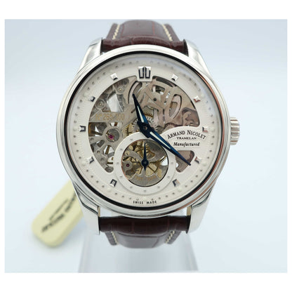 Front view of Armand Nicolet LR8 Men's Manual-Wind Watch A622AAA-AGP713MR2-SD
