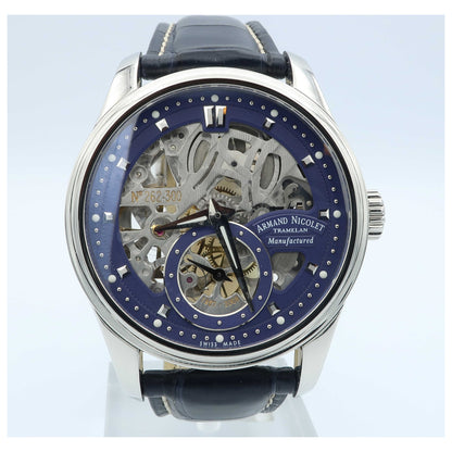 Front view of Armand Nicolet LR8 Men's Manual-Wind Watch A622AAA-BUP713BU2-SD