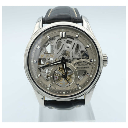 Front view of Armand Nicolet LR8 Men's Manual-Wind Watch A622AAA-GRP713GR2-SD