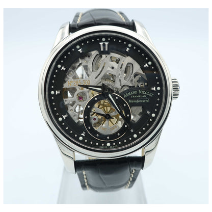 Front view of Armand Nicolet LR8 Men's Manual-Wind Watch A622AAA-NRP713NR2-SD