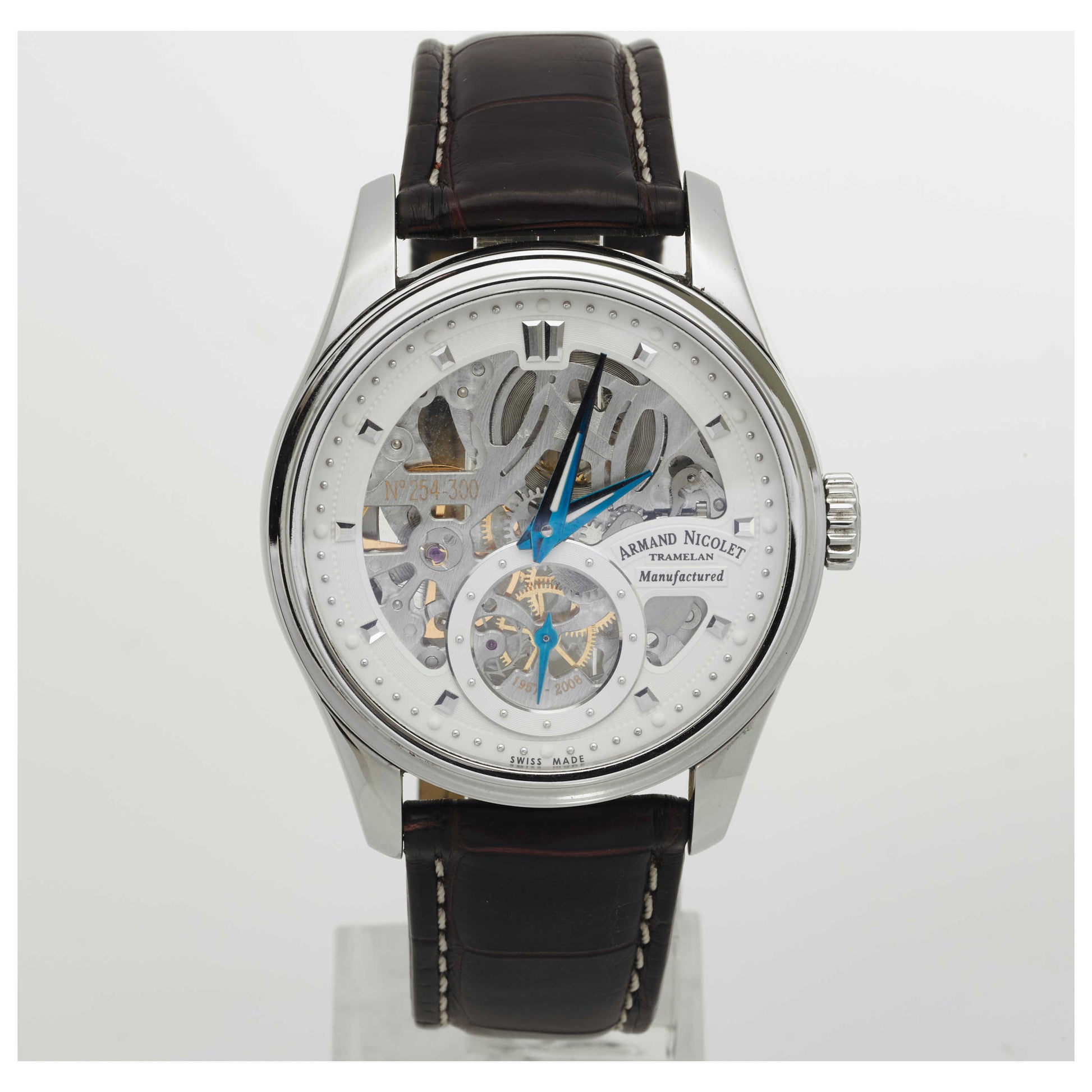 Front view of Armand Nicolet LR8 Men's Manual-Wind Watch A622AAAAGP713MR2-SDV
