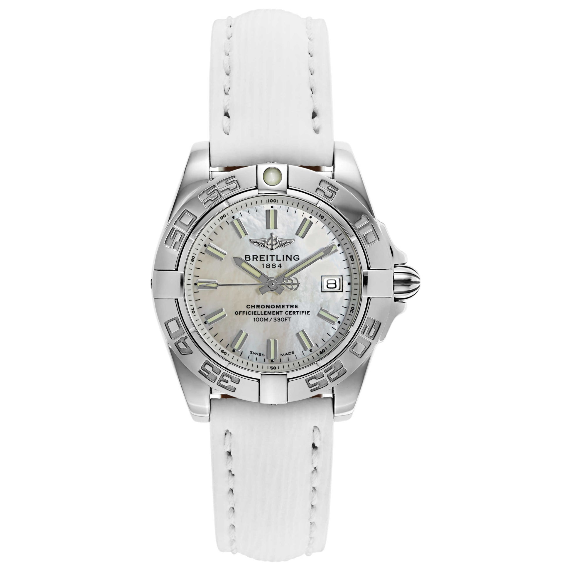Front view of Breitling Galactic Women's Swiss Quartz (Battery-Powered) Certified Chronometer Watch A71356L2-A787-235X