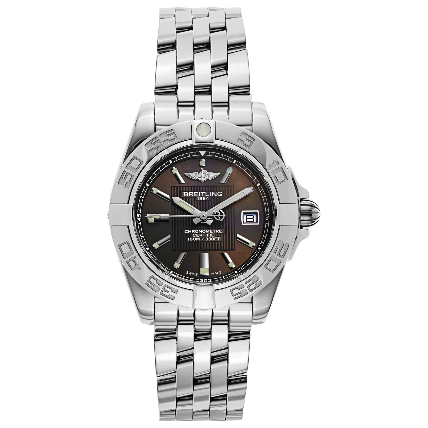 Front view of Breitling Galactic Women's Swiss Quartz (Battery-Powered) Certified Chronometer Watch A71356L2-Q579-367A
