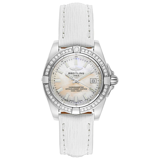 Front view of Breitling Galactic Women's Swiss Quartz (Battery-Powered) Certified Chronometer Watch A71356LA-A787-235X