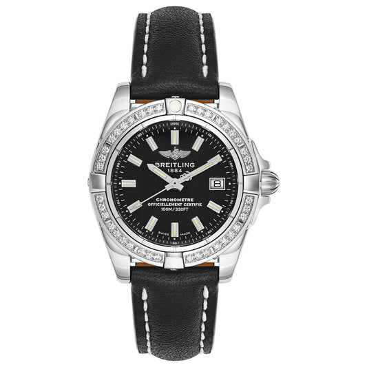 Front view of Breitling Galactic Women's Swiss Quartz (Battery-Powered) Certified Chronometer Watch A71356LA-BE76-408X