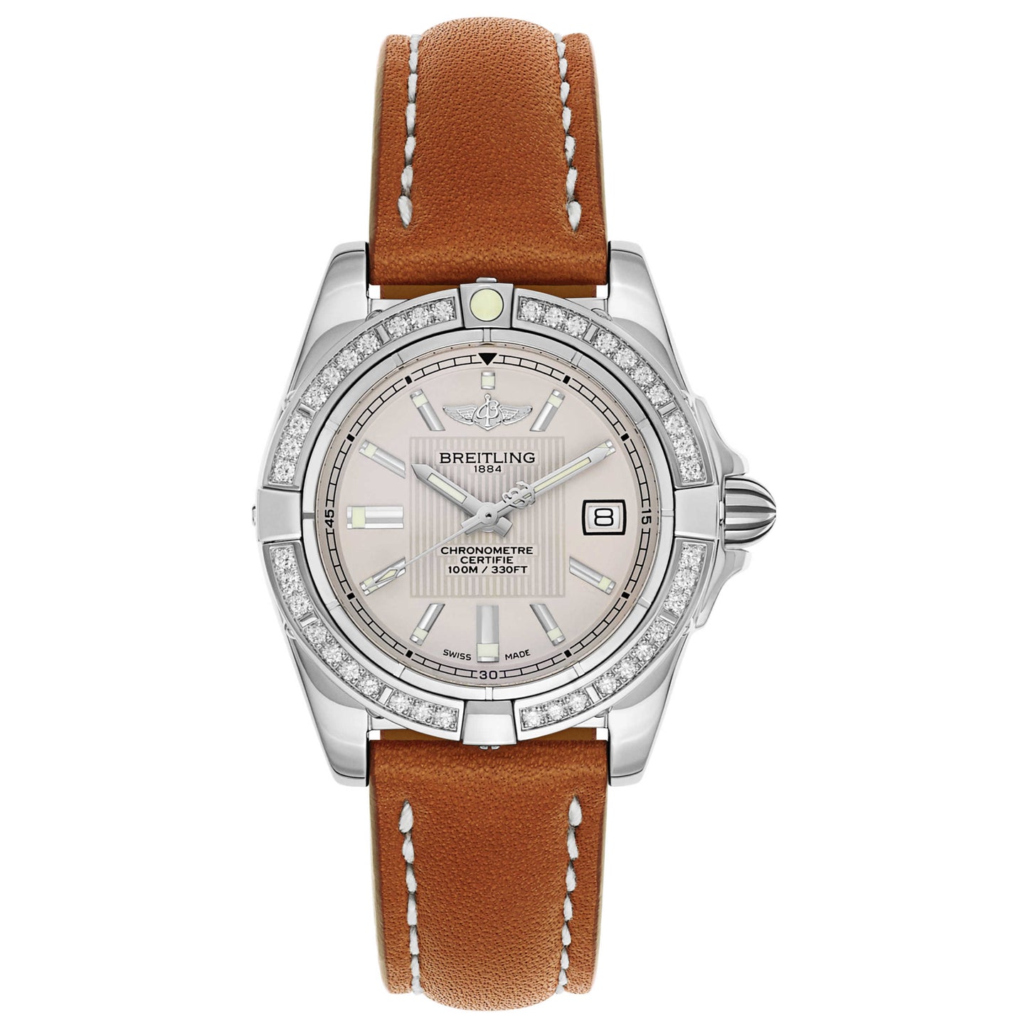 Front view of Breitling Galactic Women's Swiss Quartz (Battery-Powered) Certified Chronometer Watch A71356LA-G702-406X