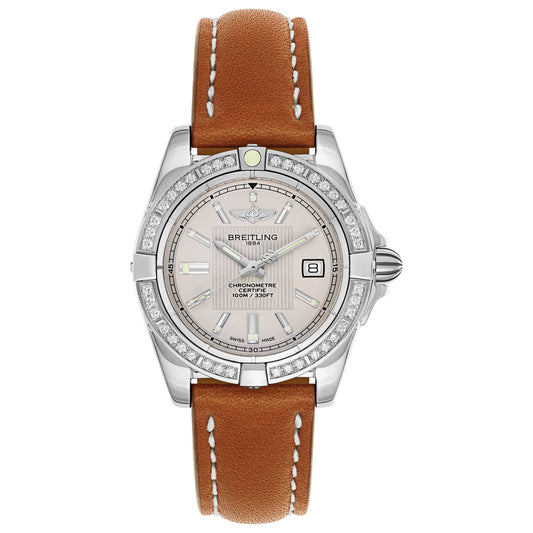 Front view of Breitling Galactic Women's Swiss Quartz (Battery-Powered) Certified Chronometer Watch A71356LA-G702-406X