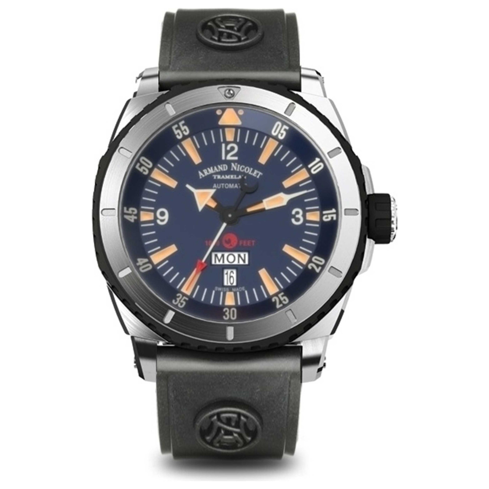 Front view of Armand Nicolet Analog Men's Watch A713MGN-BU-G9610