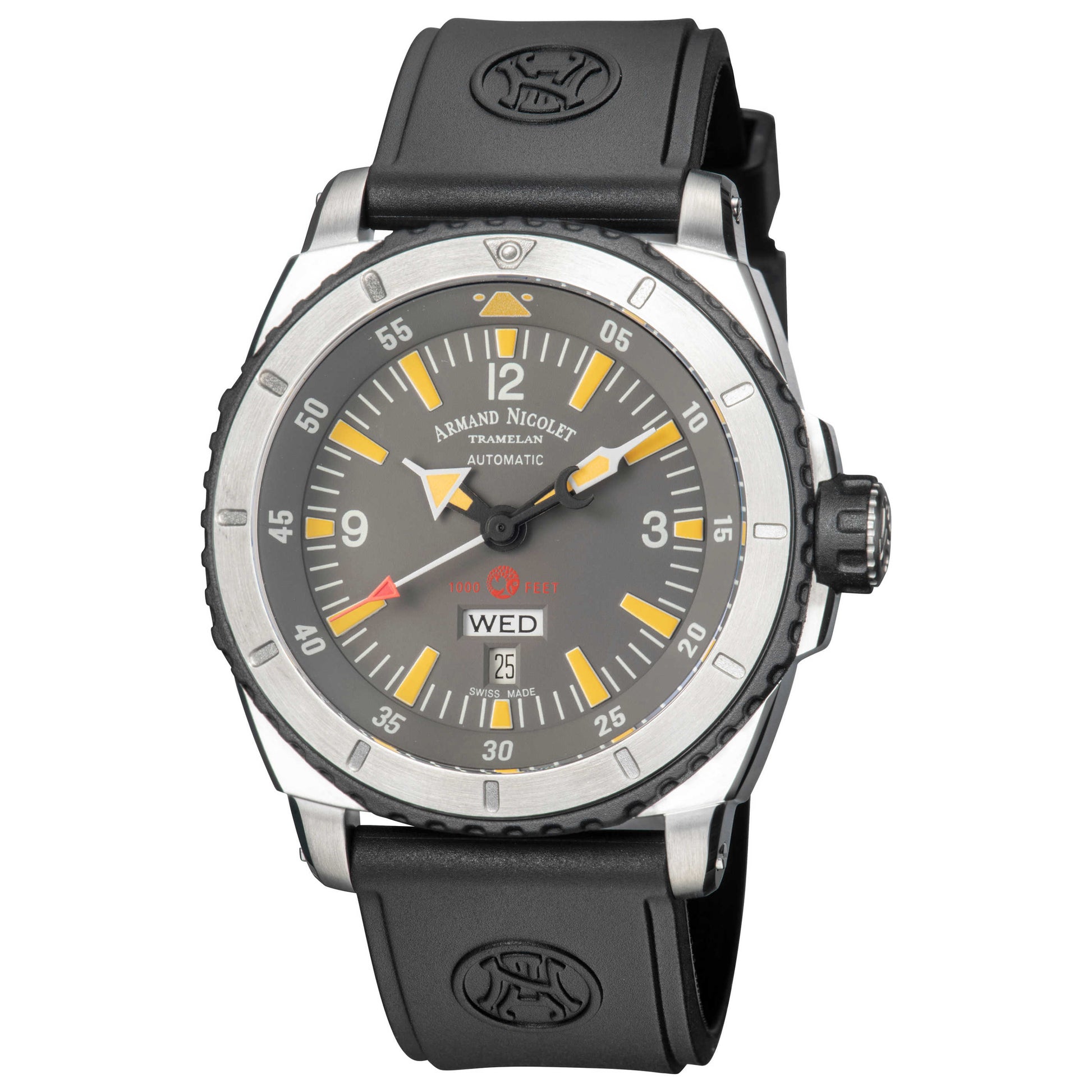 Front view of Armand Nicolet Analog Men's Watch A713MGN-GR-G9610