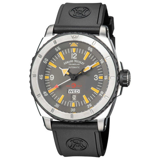 Front view of Armand Nicolet Analog Men's Watch A713MGN-GR-G9610