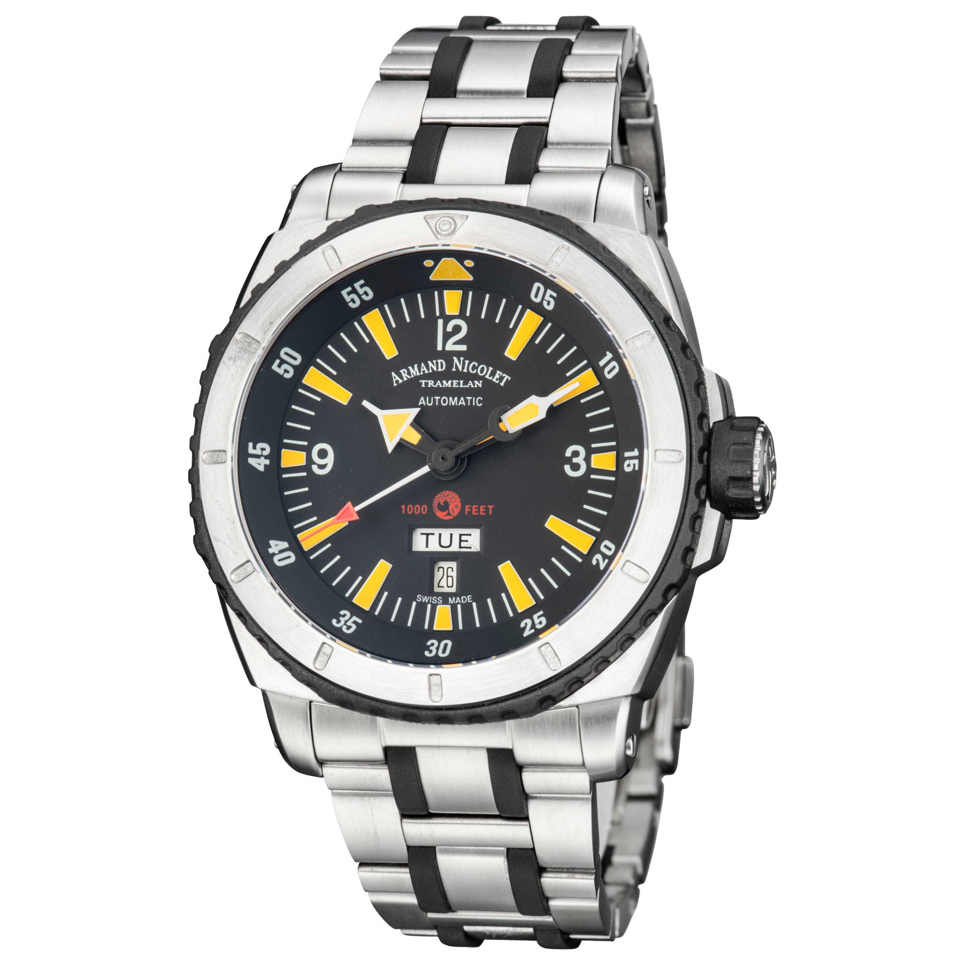 Front view of Armand Nicolet Analog Men's Watch A713MGN-NR-MA4710GN