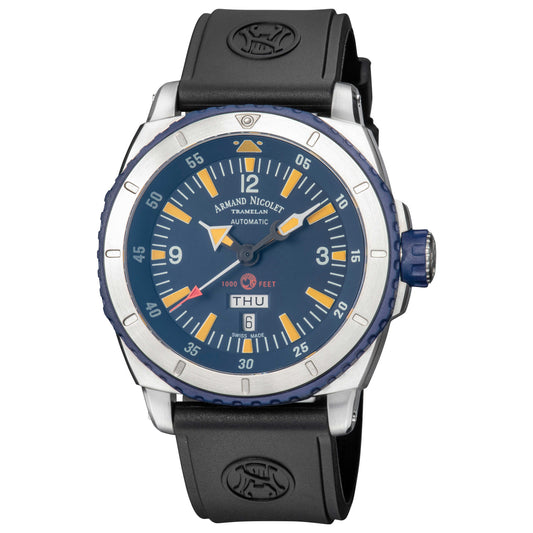Front view of Armand Nicolet Analog Men's Watch A713MGU-BU-G9610