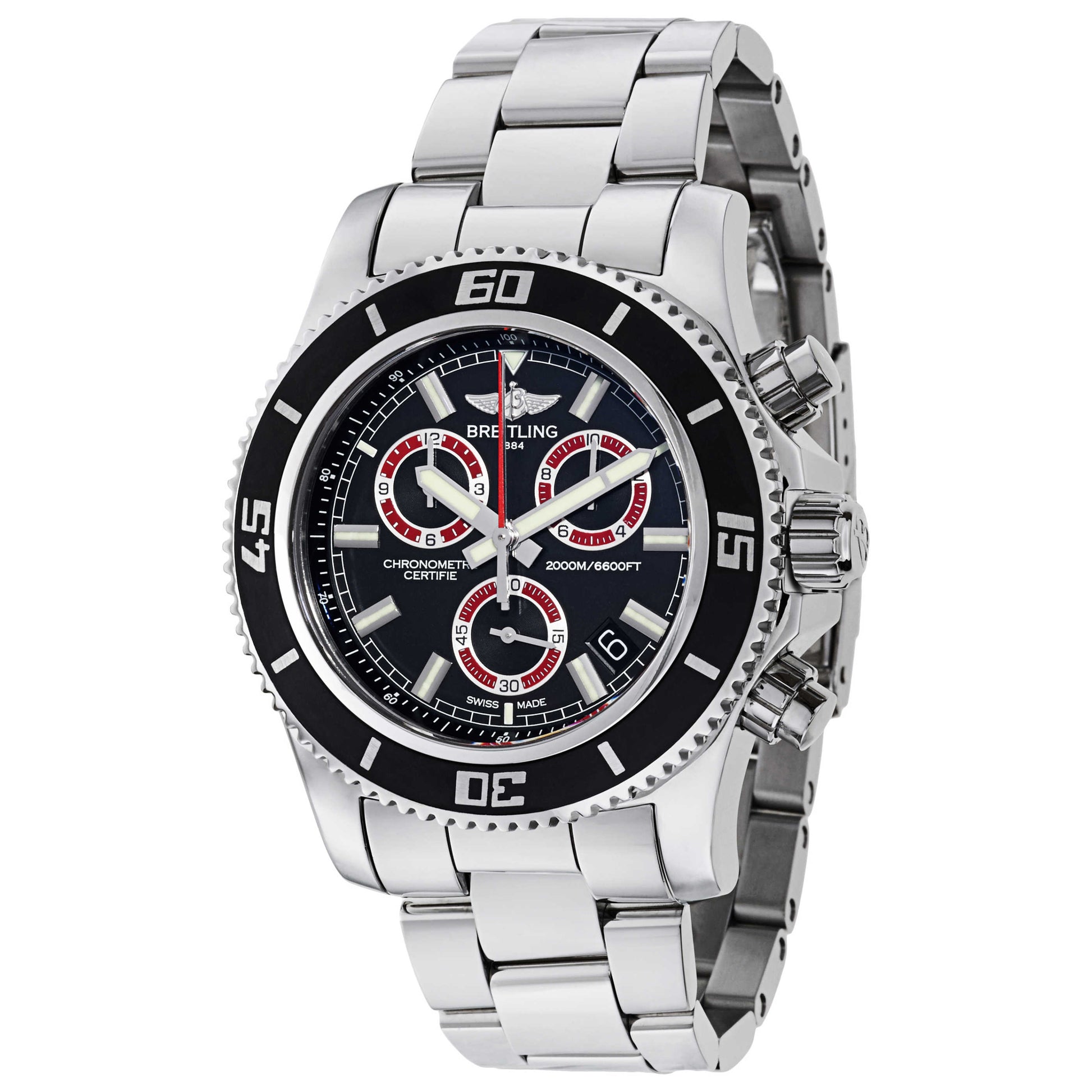 Front view of Breitling Superocean Men's Swiss Quartz (Battery-Powered) Certified Chronometer Watch A73310A8-BB72-160A