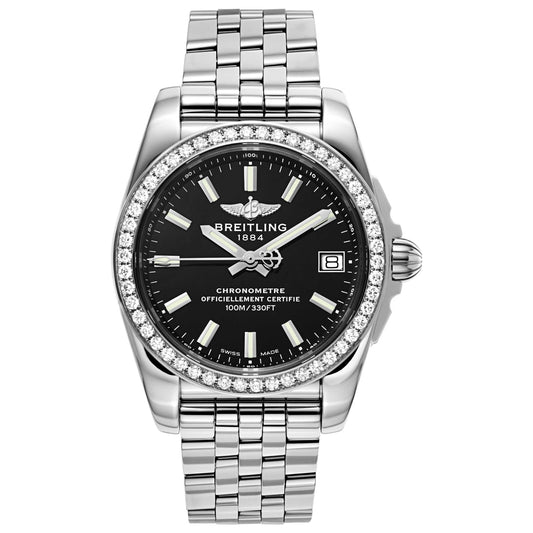 Front view of Breitling Galactic Women's Swiss Quartz (Battery-Powered) Certified Chronometer Watch A7433053-BE08-376A