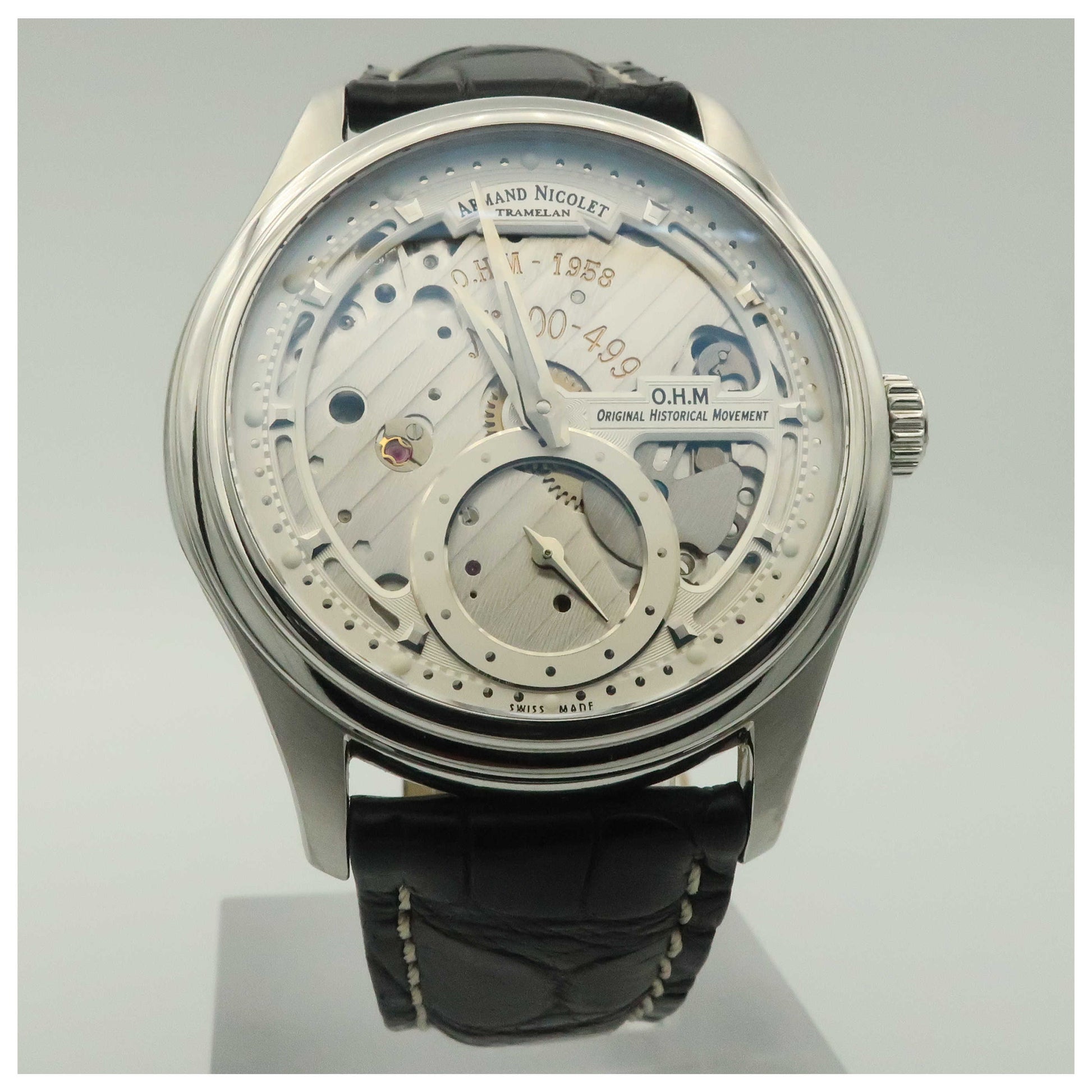 Front view of Armand Nicolet L14 Men's Manual-Wind Watch A750AAA-AG-P713NR2