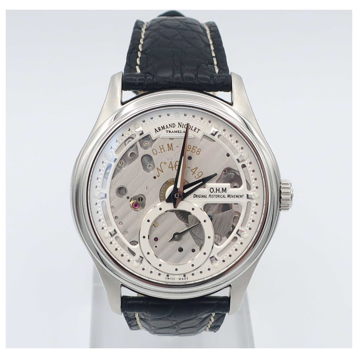 Front view of Armand Nicolet L14 Men's Manual-Wind Watch A750AAA-AGP713NR2-SD