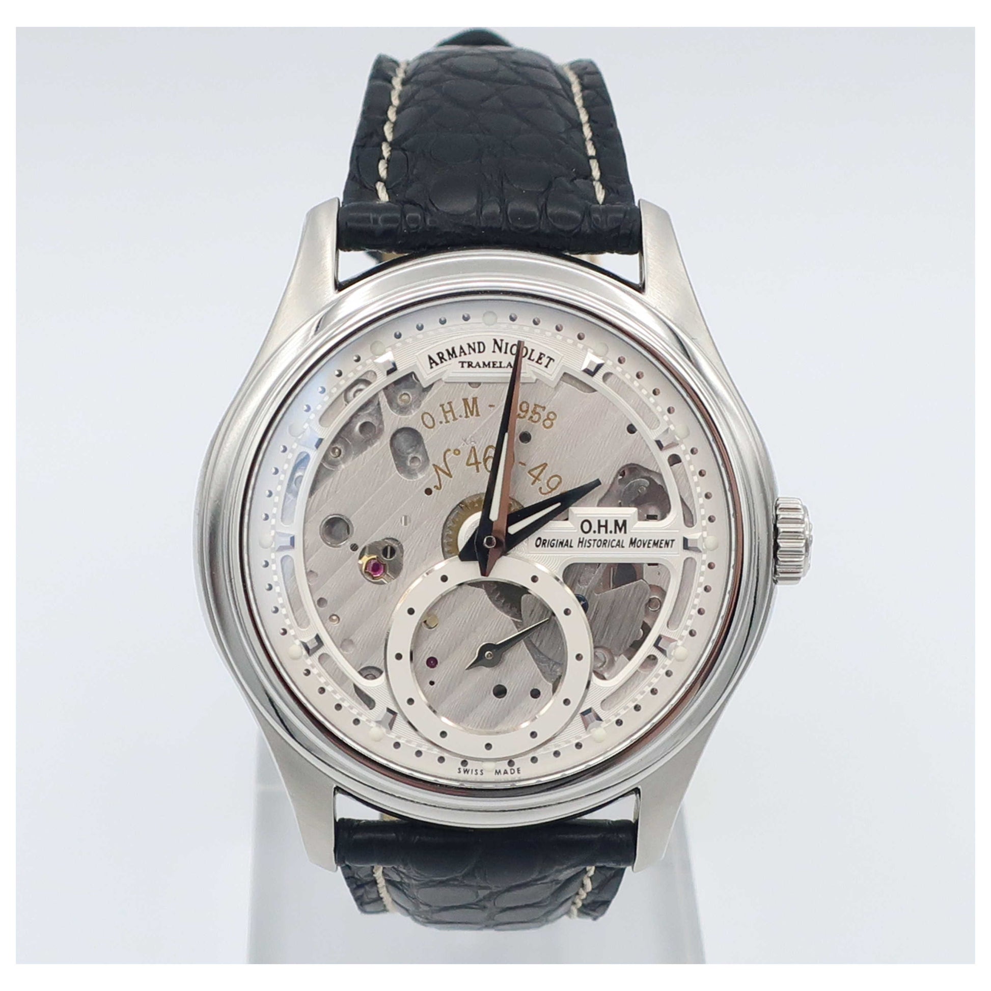 Front view of Armand Nicolet L14 Men's Manual-Wind Watch A750AAA-AGP713NR2-SD