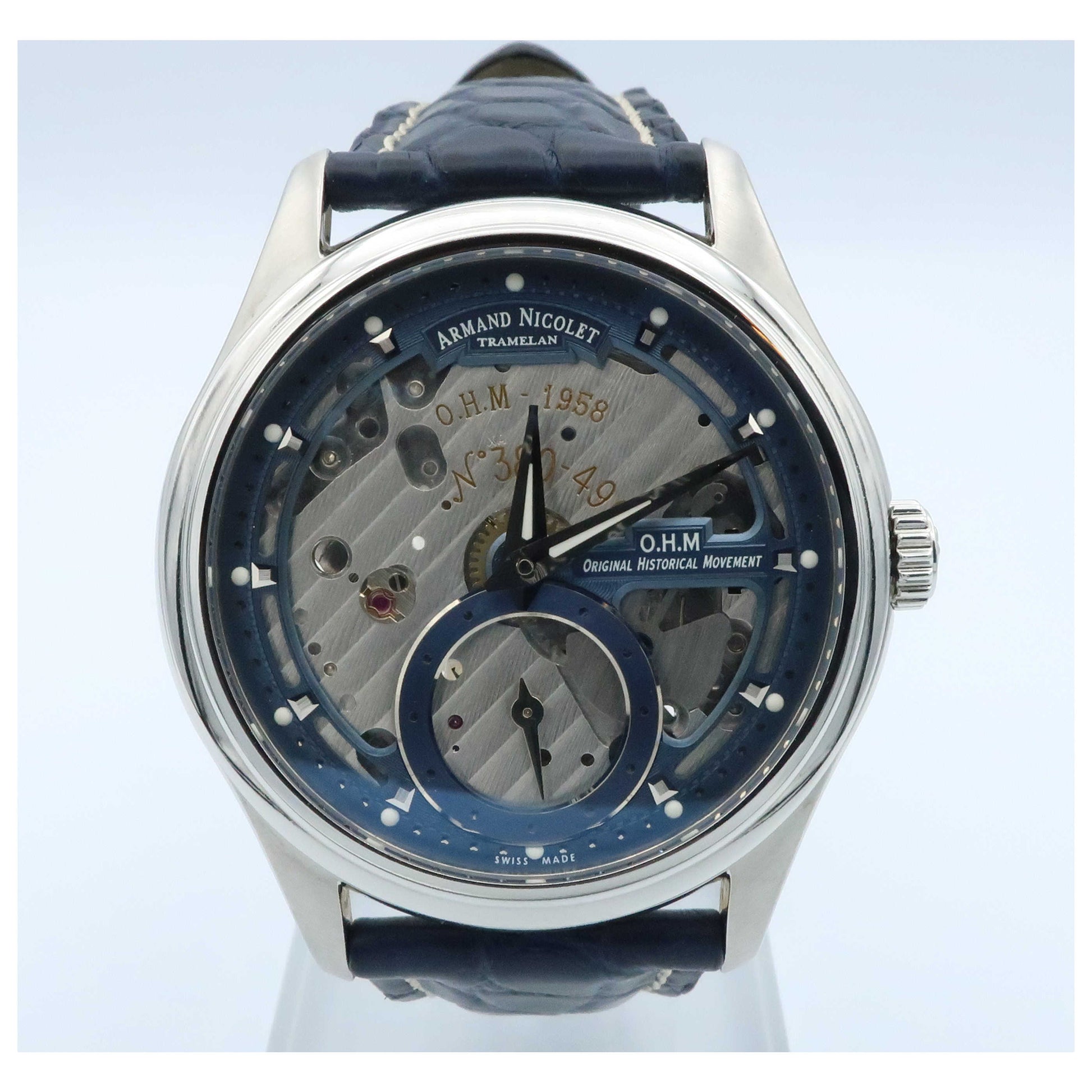 Front view of Armand Nicolet L14 Men's Manual-Wind Watch A750AAA-BUP713BU2-SD
