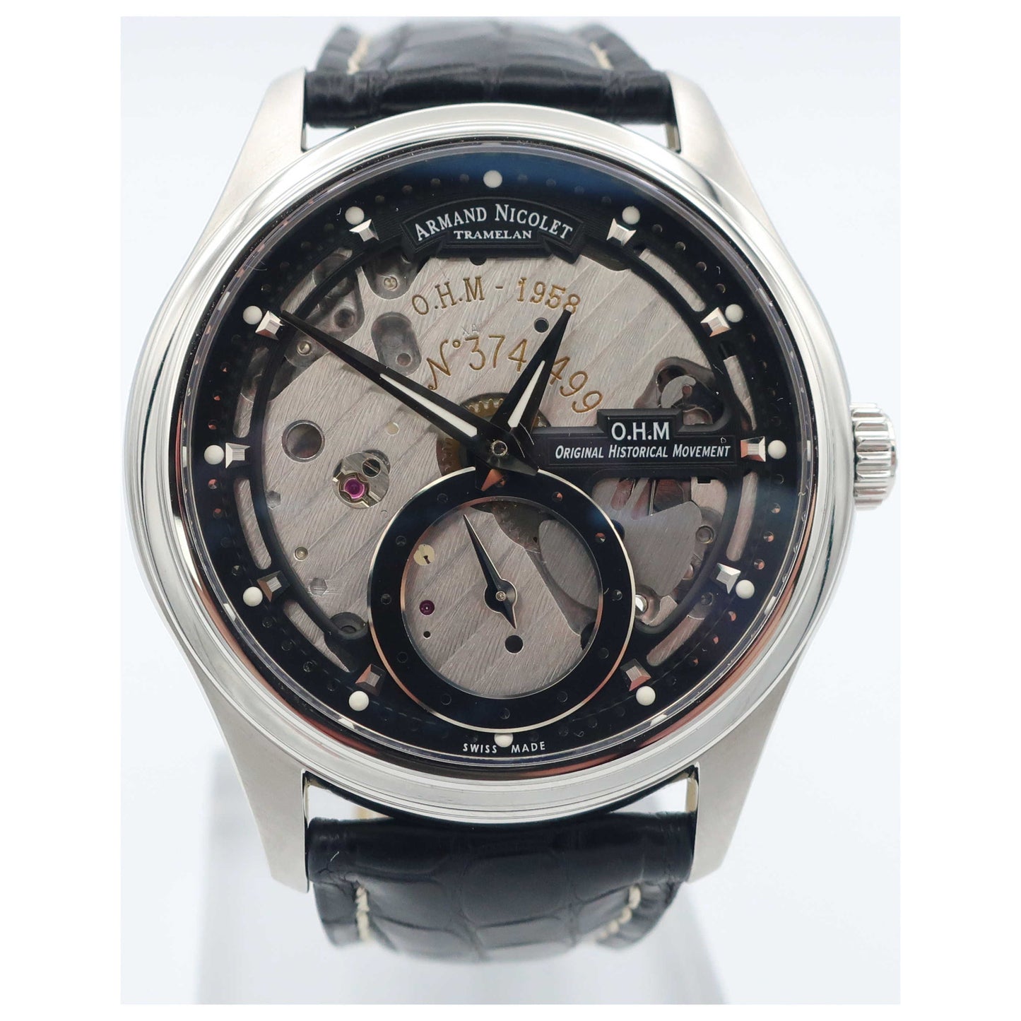 Front view of Armand Nicolet L14 Men's Manual-Wind Watch A750AAA-NRP713NR2-SD