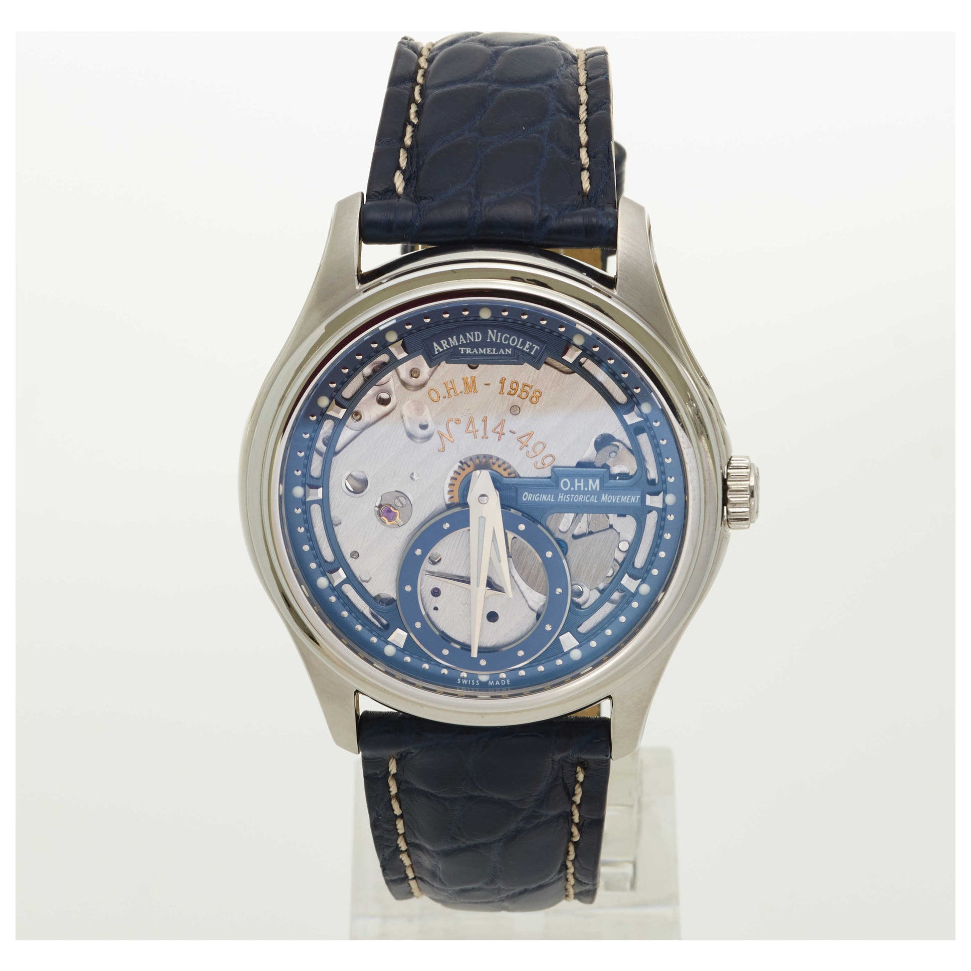 Front view of Armand Nicolet L14 Men's Manual-Wind Watch A750AAABUP713BU2-SDV