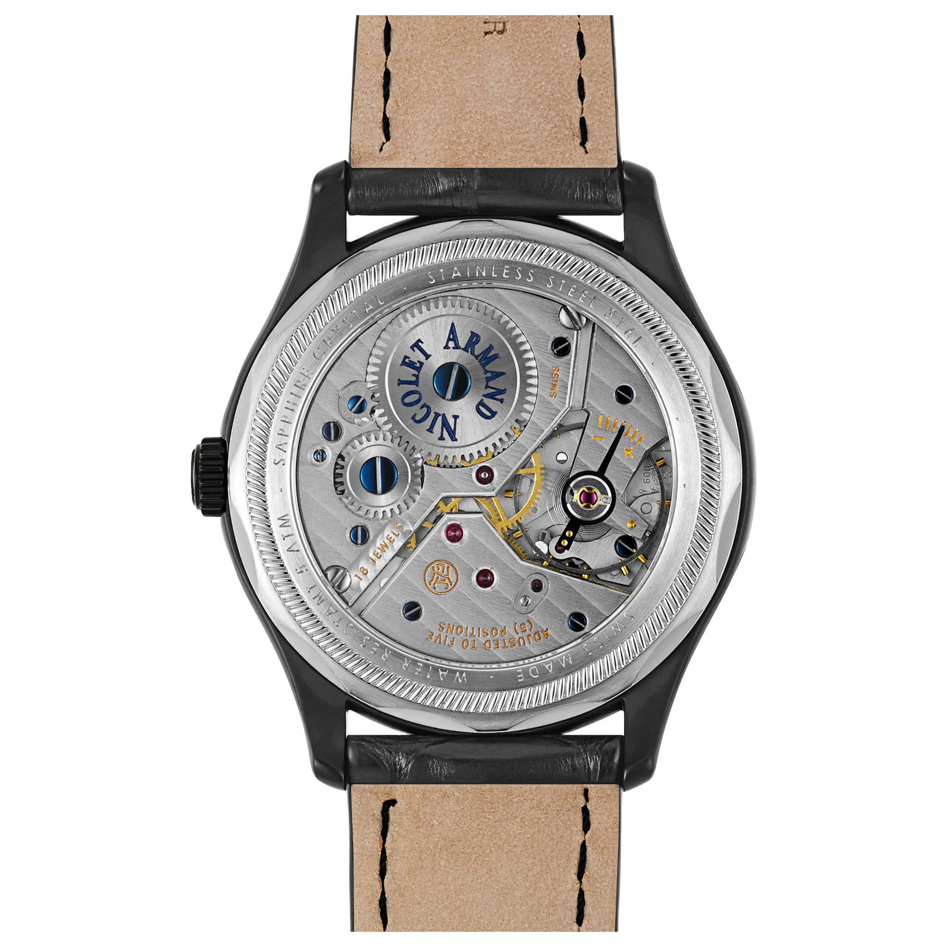 Armand Nicolet L14 Men's Manual-Wind Watch A750ANA-NR-P713NR2 - Image #2