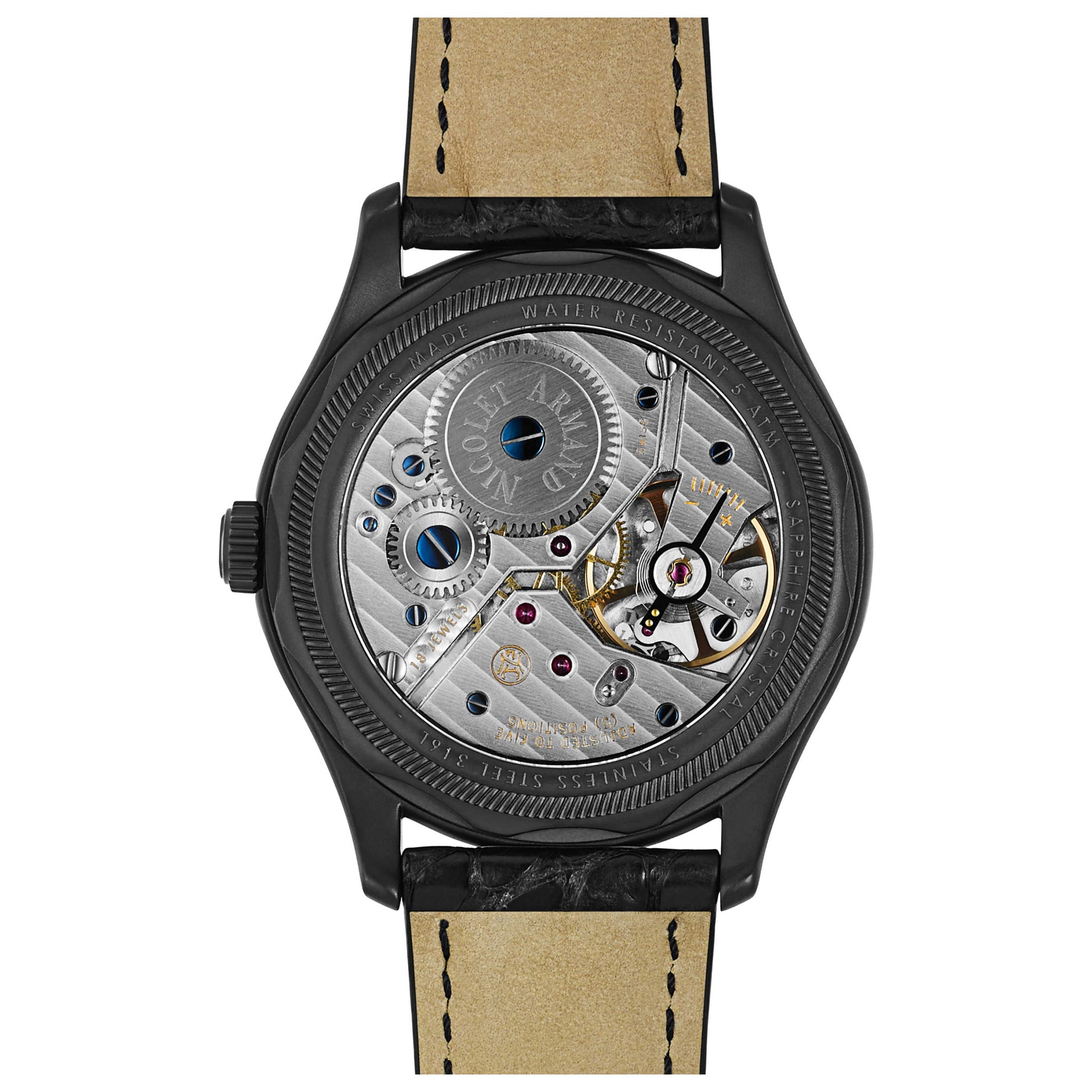 Armand Nicolet L14 Men's Manual-Wind Watch A750ANN-NR-P713NR2 - Image #2