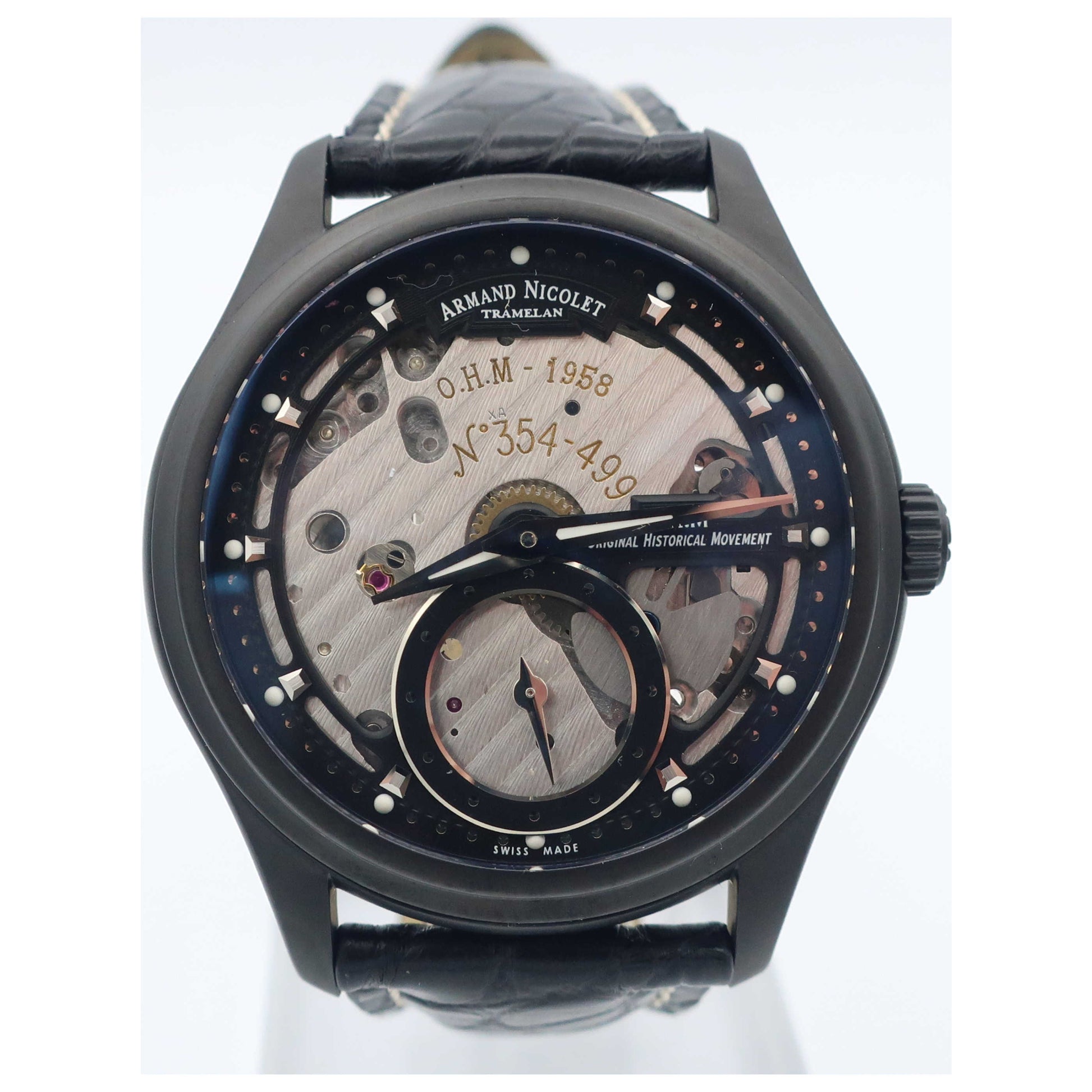 Front view of Armand Nicolet L14 Men's Manual-Wind Watch A750ANN-NRP713NR2-SD