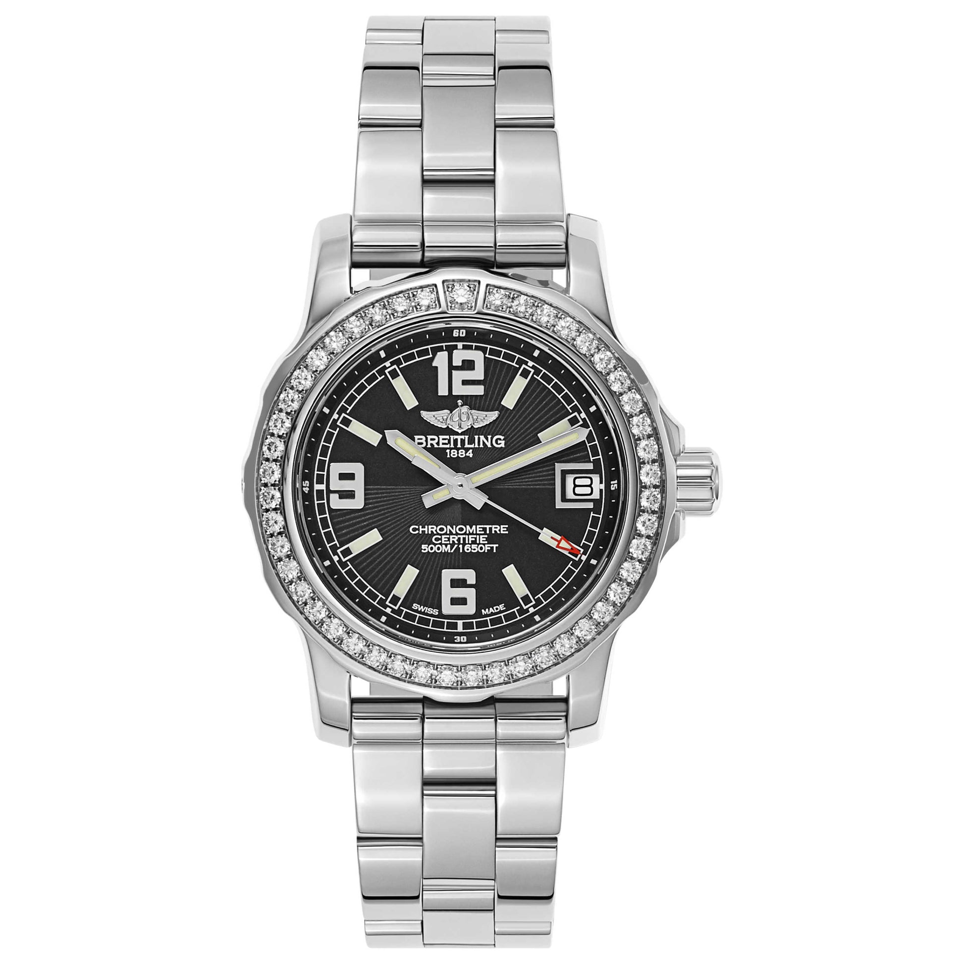 Front view of Breitling Colt Women's Swiss Quartz (Battery-Powered) Certified Chronometer Watch A7738753-BB51-158A