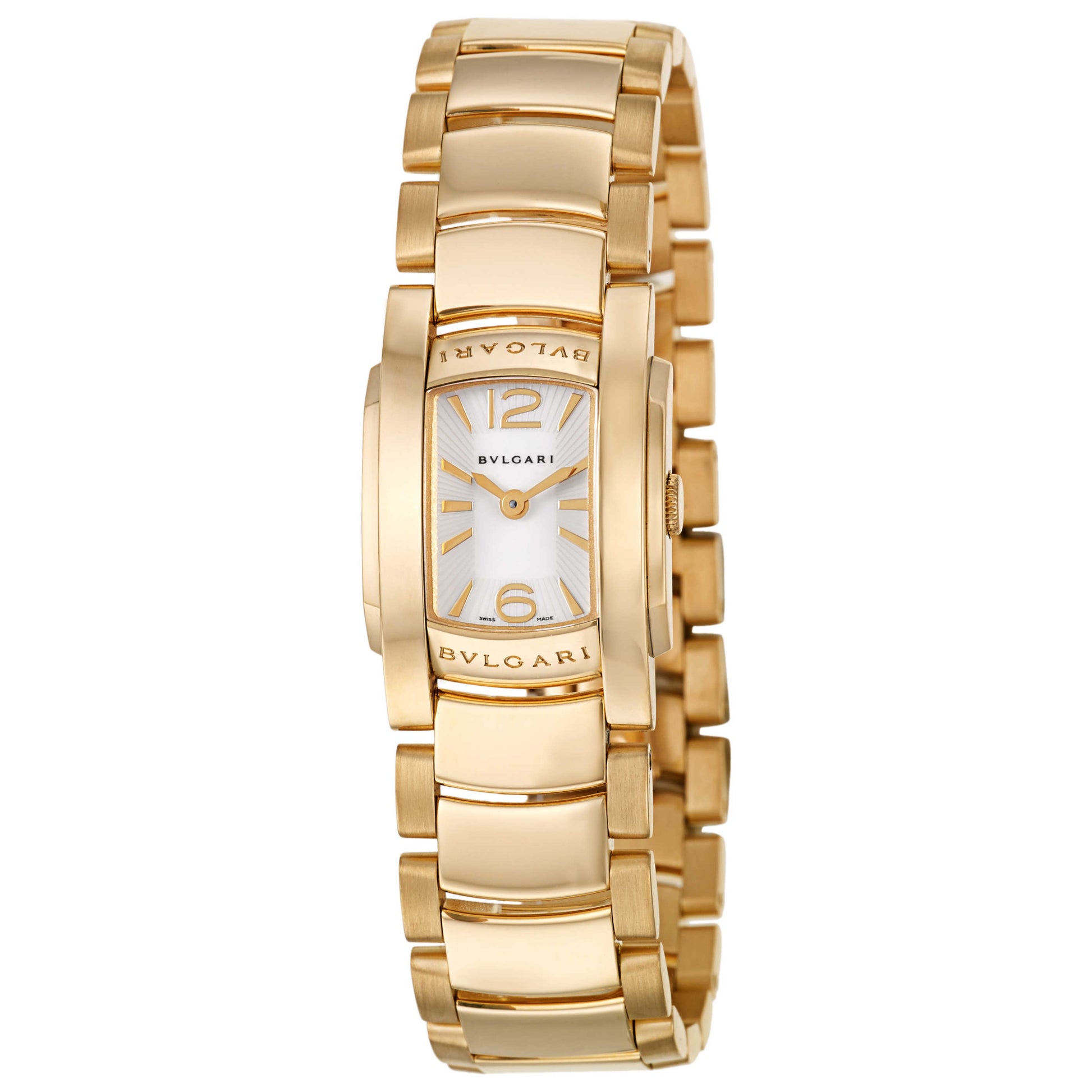 Front view of Bulgari Assioma Women's Swiss Quartz (Battery-Powered) Watch AA26WGG