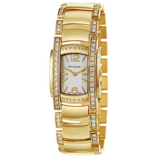 Front view of Bulgari Assioma Women's Swiss Quartz (Battery-Powered) Watch AA31WGD1GD1